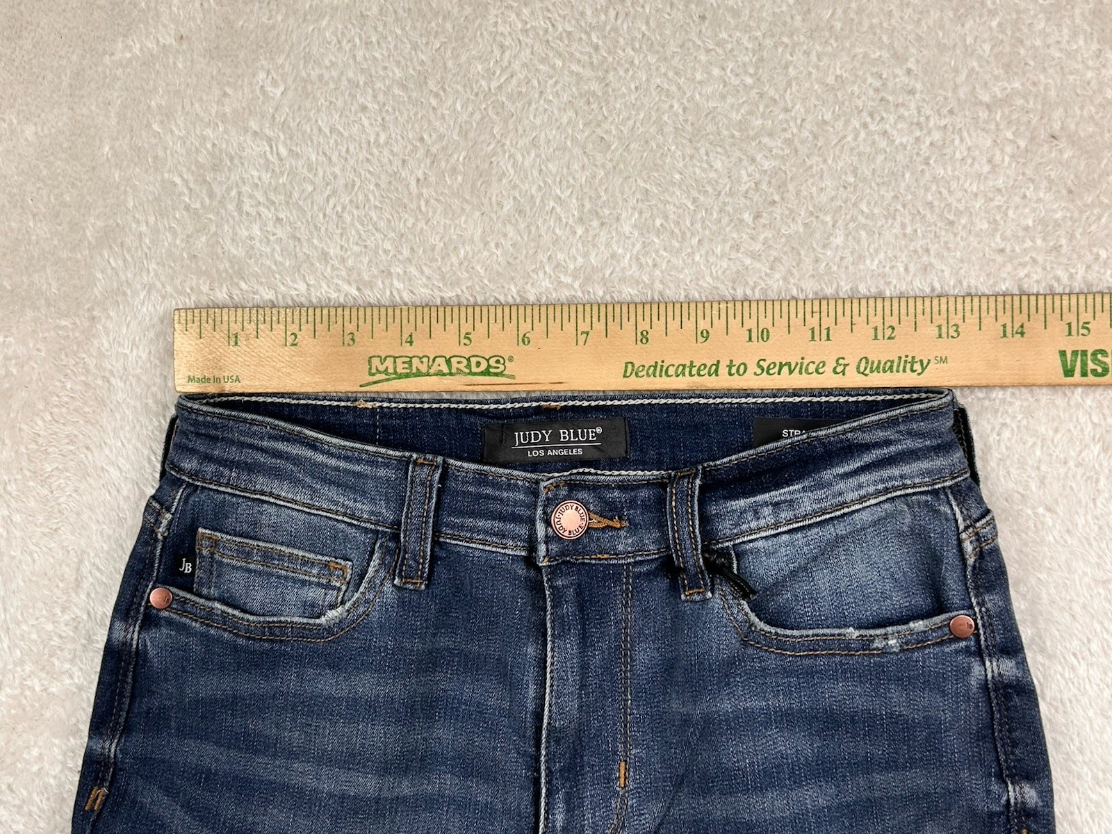 Judy Blue Jeans Women’s Sz 5/27 High Waist Straight Distressed Fade JB8601 DK