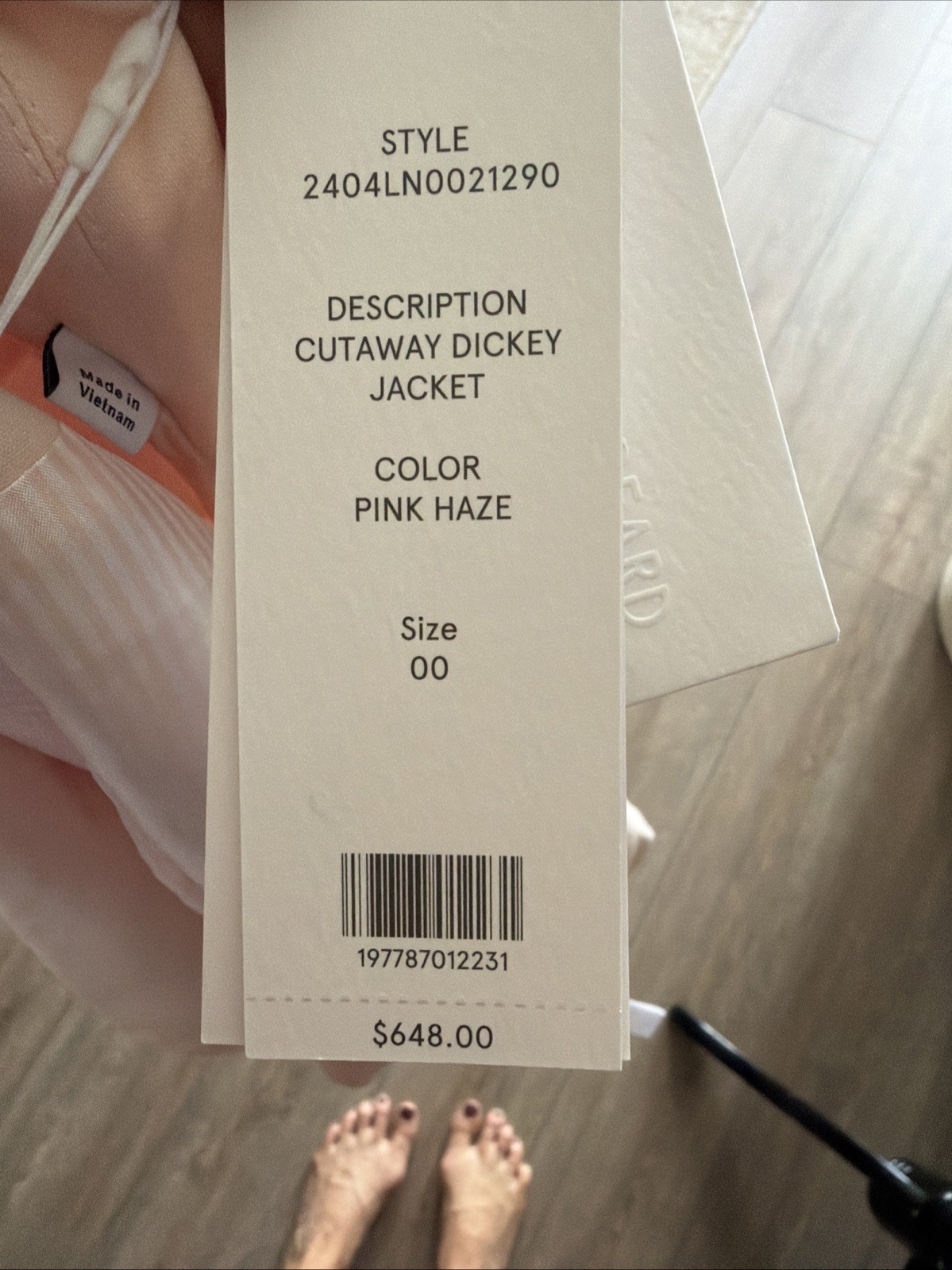 Veronica Beard Cutaway Dickey Jacket Blazer NWT Linen Blend $648 Pink Haze 00