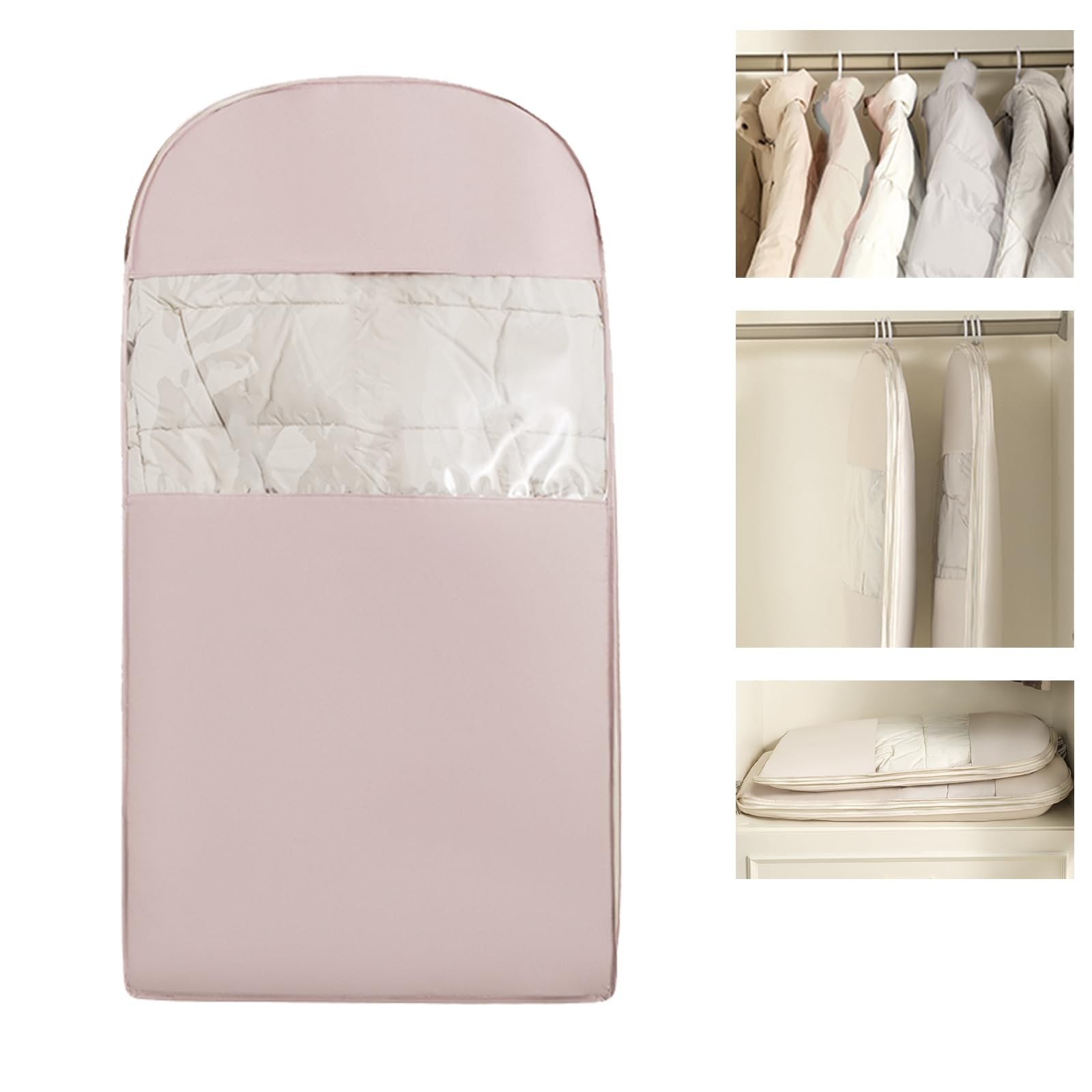 Space Saving Hangable Garment Bag with Self Compression Zipper – Organizer fo…
