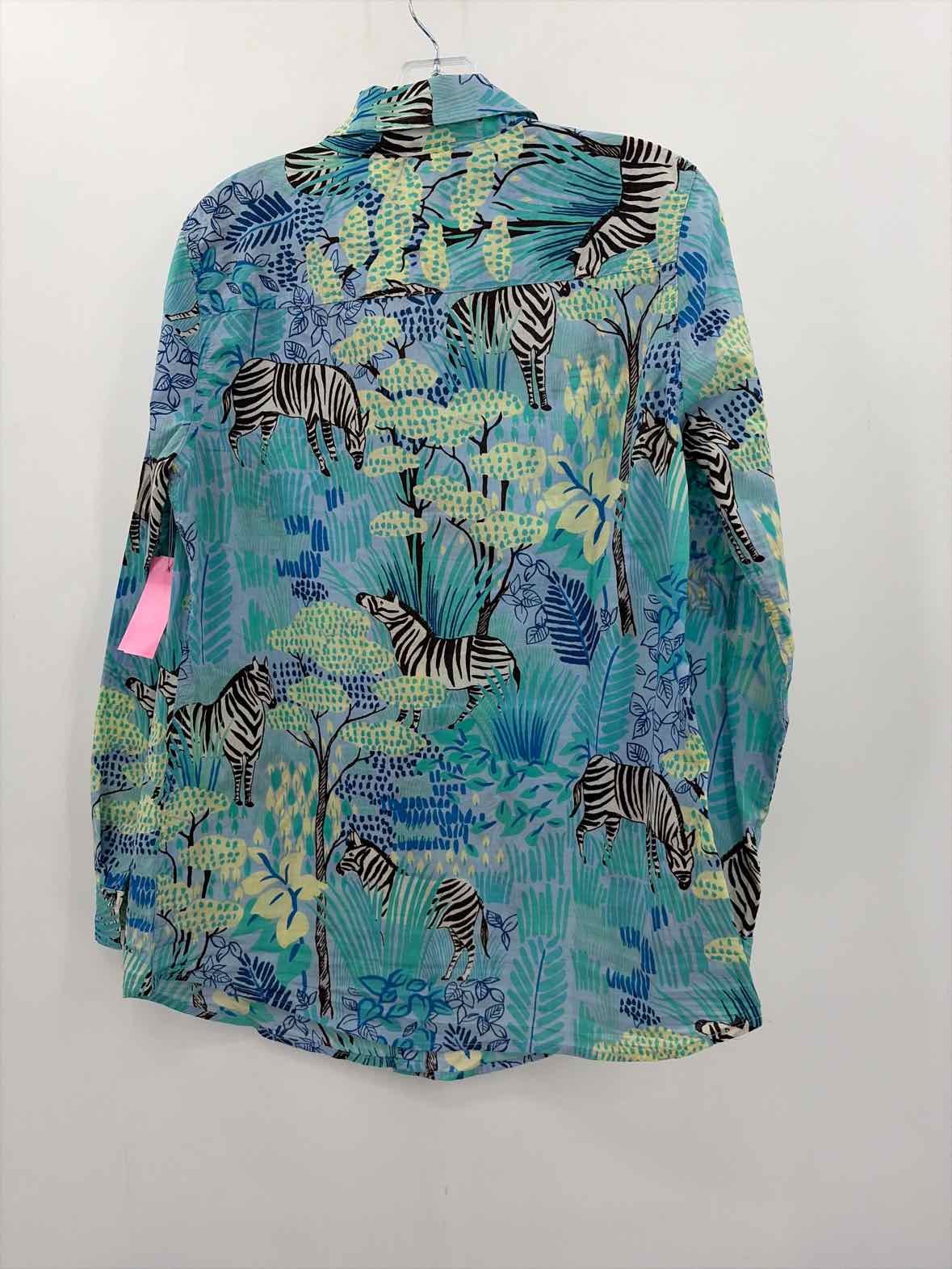 Pre-Owned J Mclaughlin Blue Size Medium Button Down