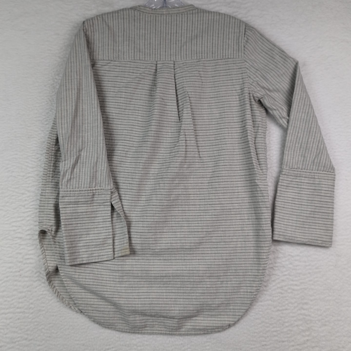Madewell Split Cuff Tunic Top Striped Long Sleeve Weathered Concrete Women’s M