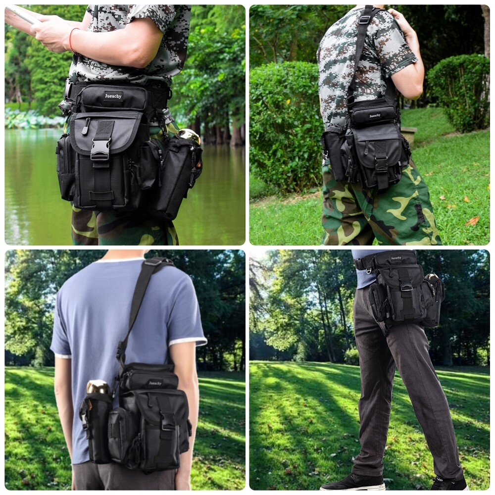 Military Tactical Drop Leg Bag Pack Pouch Waist Belt Packs Motorcycle Waterproof
