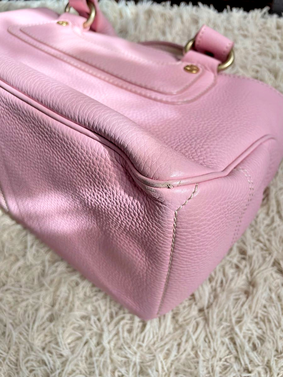 Authentic CELINE Boogie Bag Pink Leather Handbag USED with Dust Bag