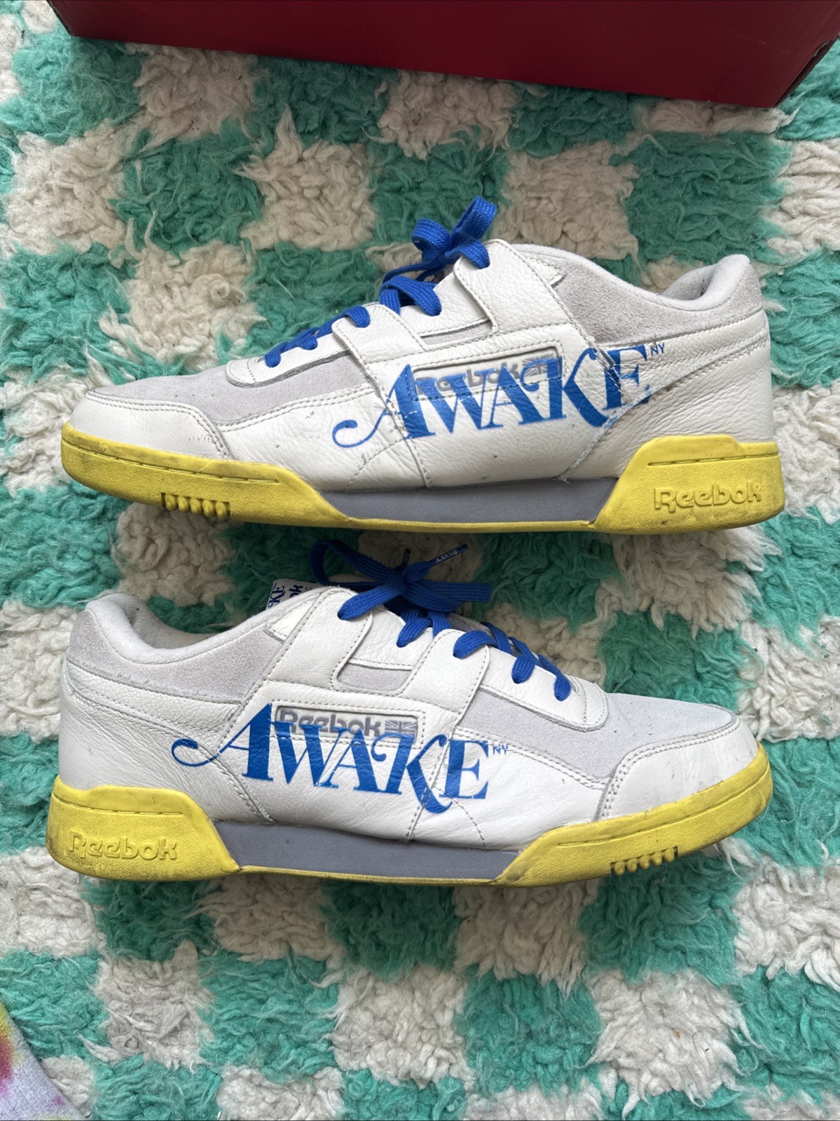 Awake NY x Reebok Workout Plus “Sandtrap / Blue” Size 12.5