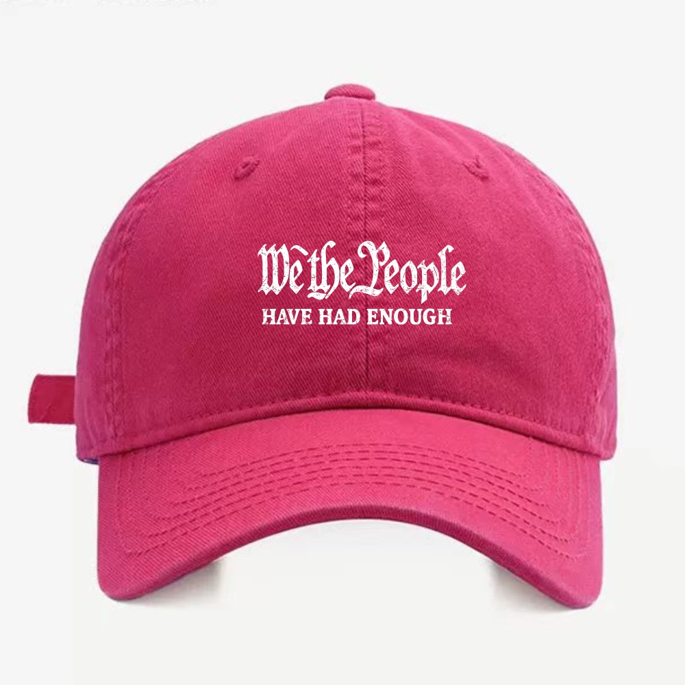 We The People Adjustable Baseball Hat – Freedom & Protest Cap for All Occasions