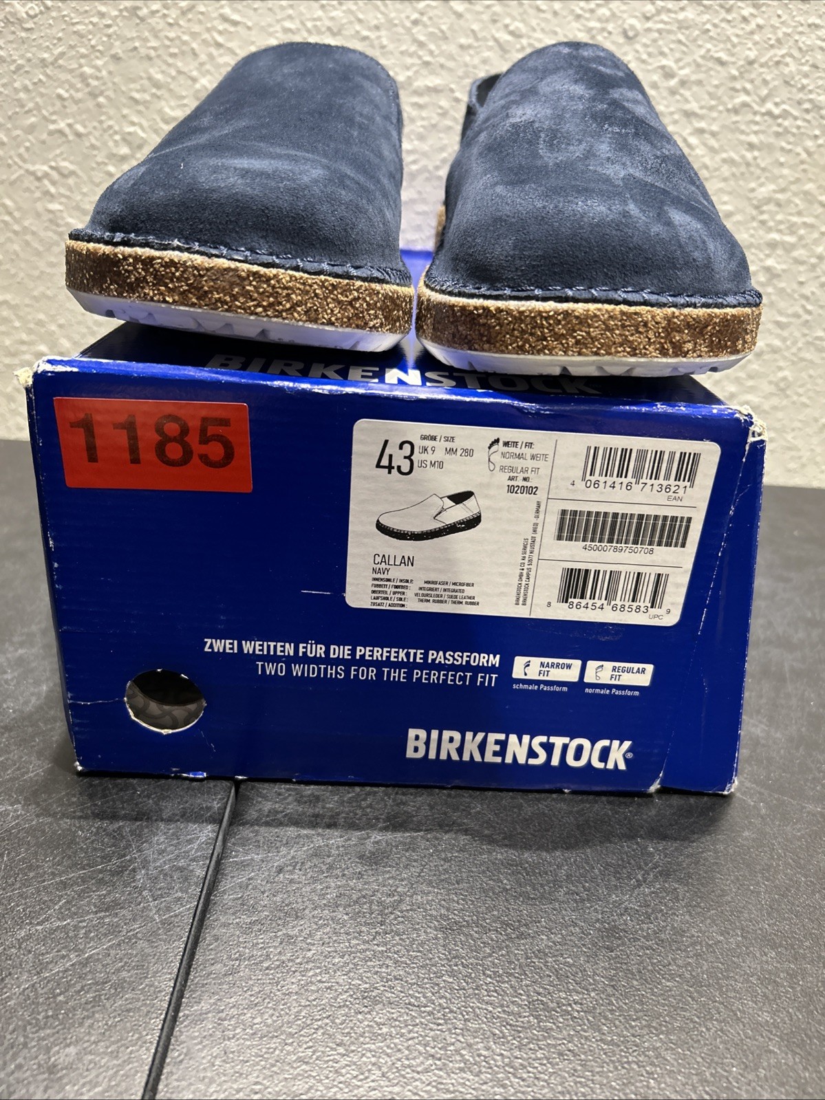Birkenstock Callan Suede Navy EU 43 US M10 Mens