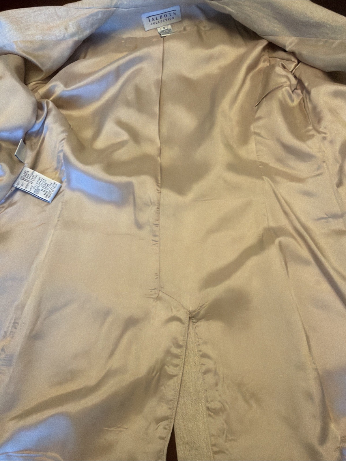 NWT Talbots Collection Beige Linen Blend Safari Style Jacket Size 6 MSRP $ 208