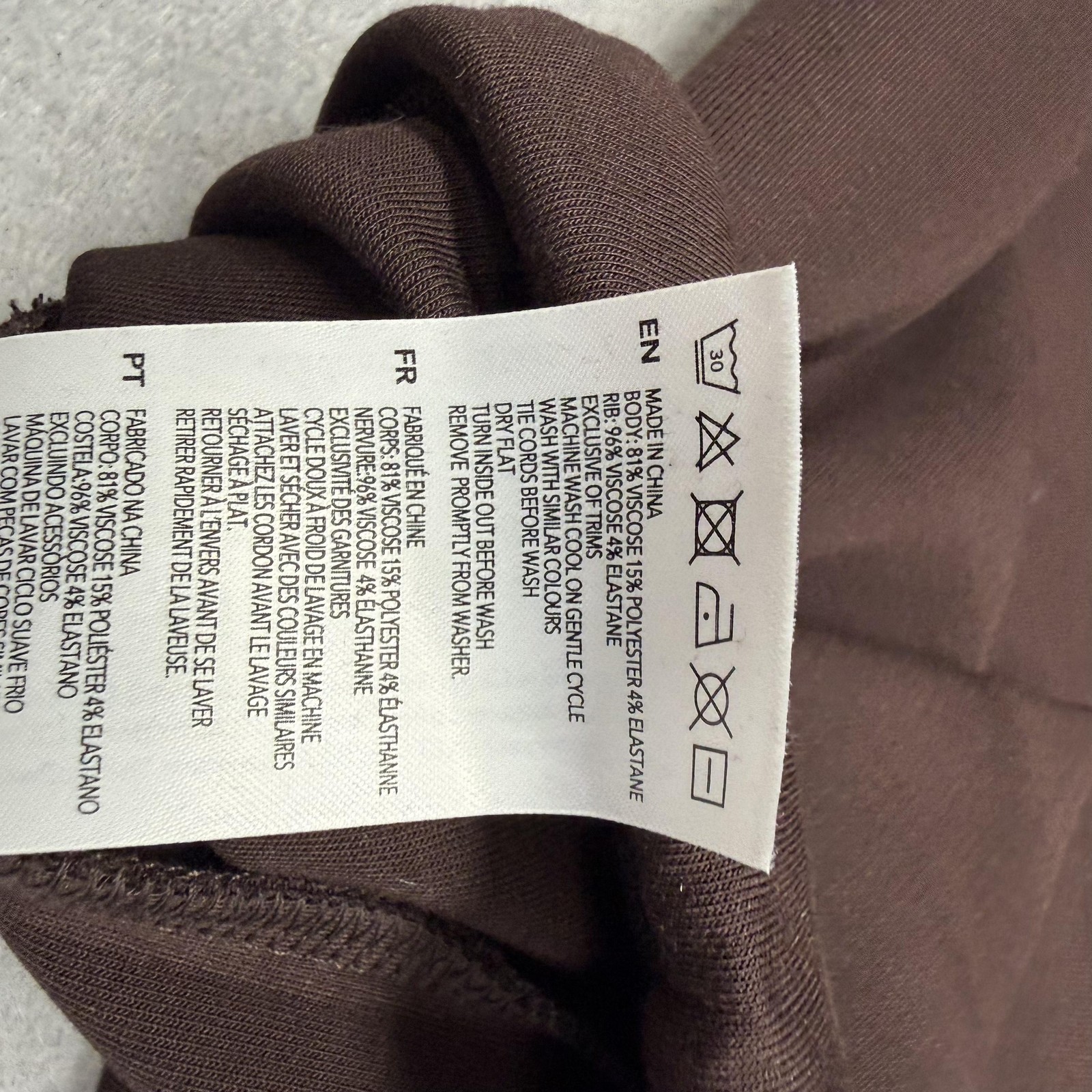 Varley Sweatshirt Womens XL Brown DoubleSoft Betsy Mock Neck Pullover VAR00797