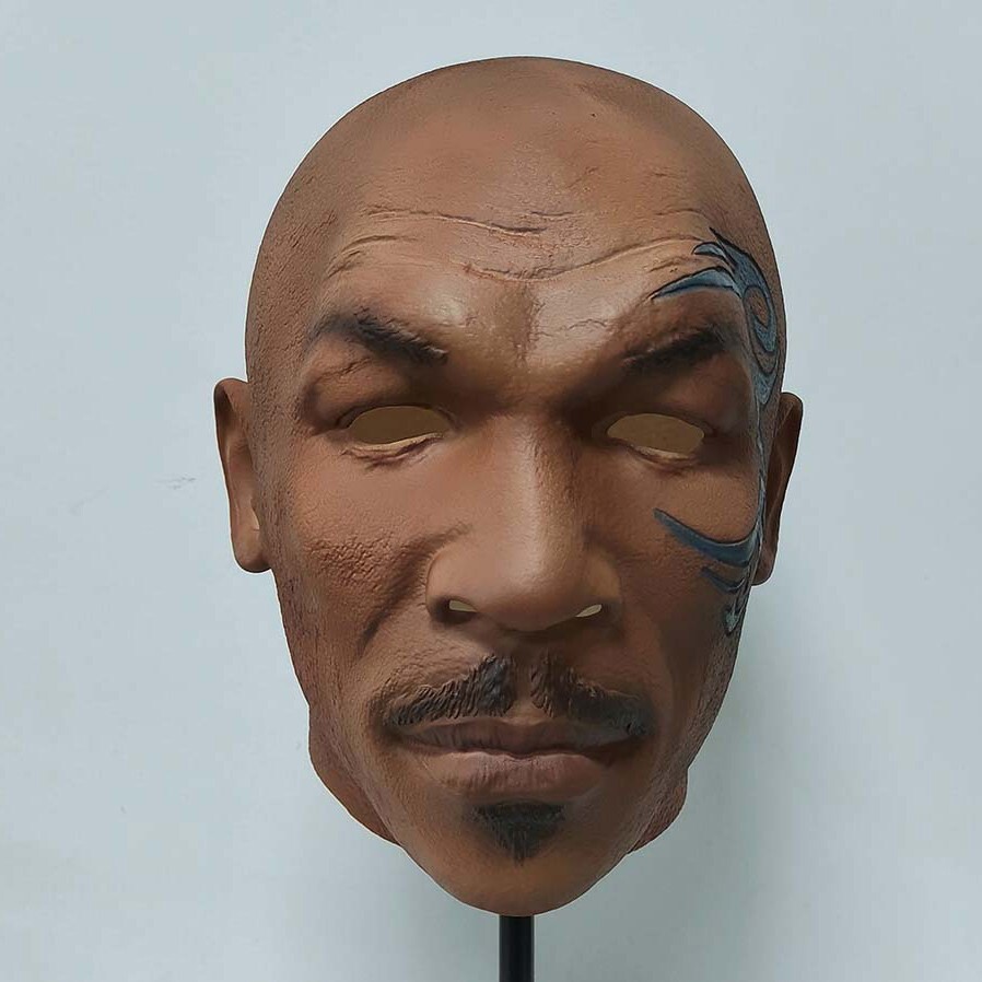 Mike Tyson Iron Mike Latex Mask Halloween Cosplay Party Funny Costume Realistic