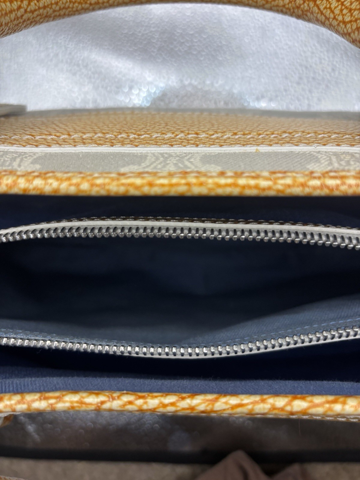 Authentic Celine Boogie Bag Ivory Macadam Monogram Canvas Tan Leather Vintage