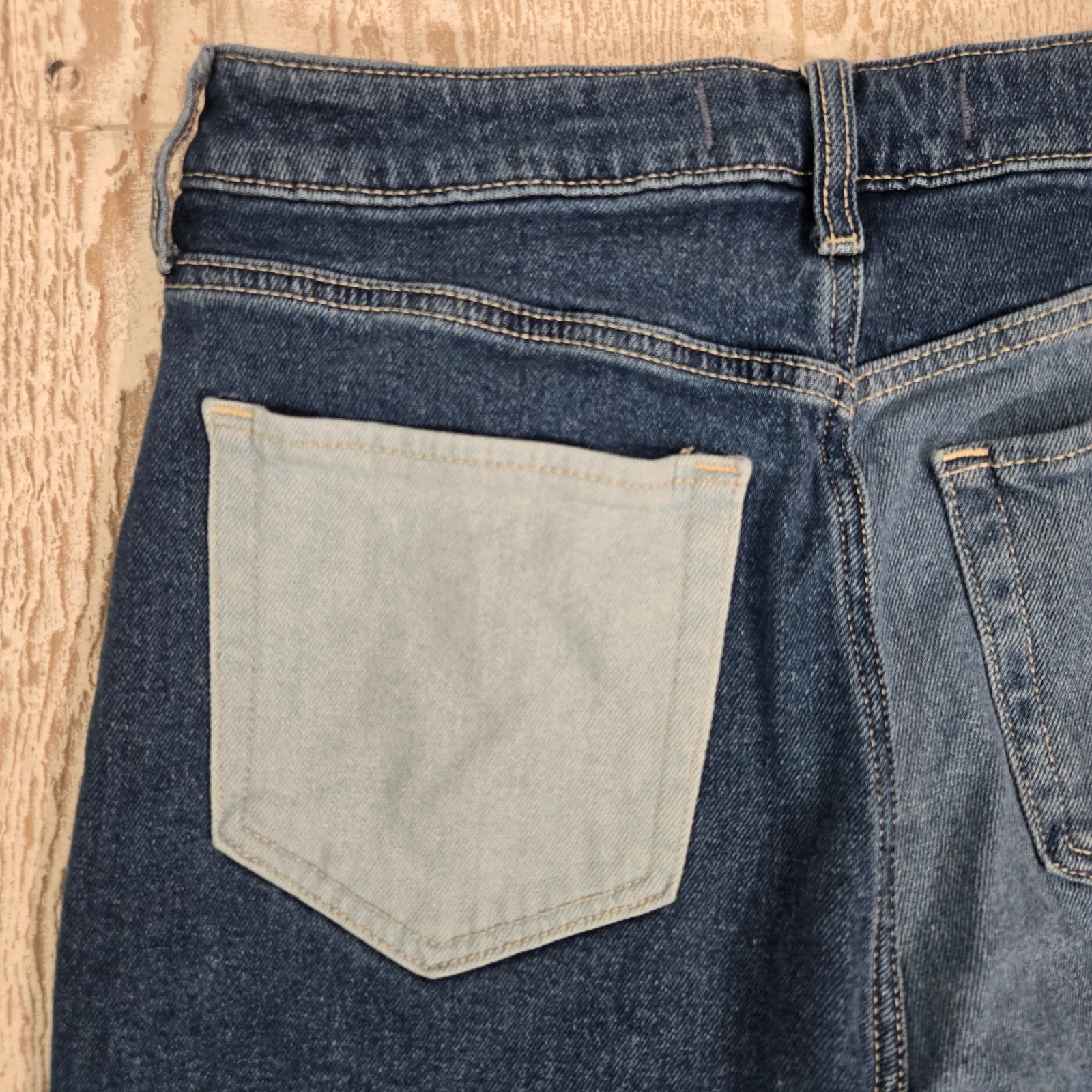 Hollister Patchwork High Rise Mom Y2K Retro Straight Jeans Colorblock Size 7S