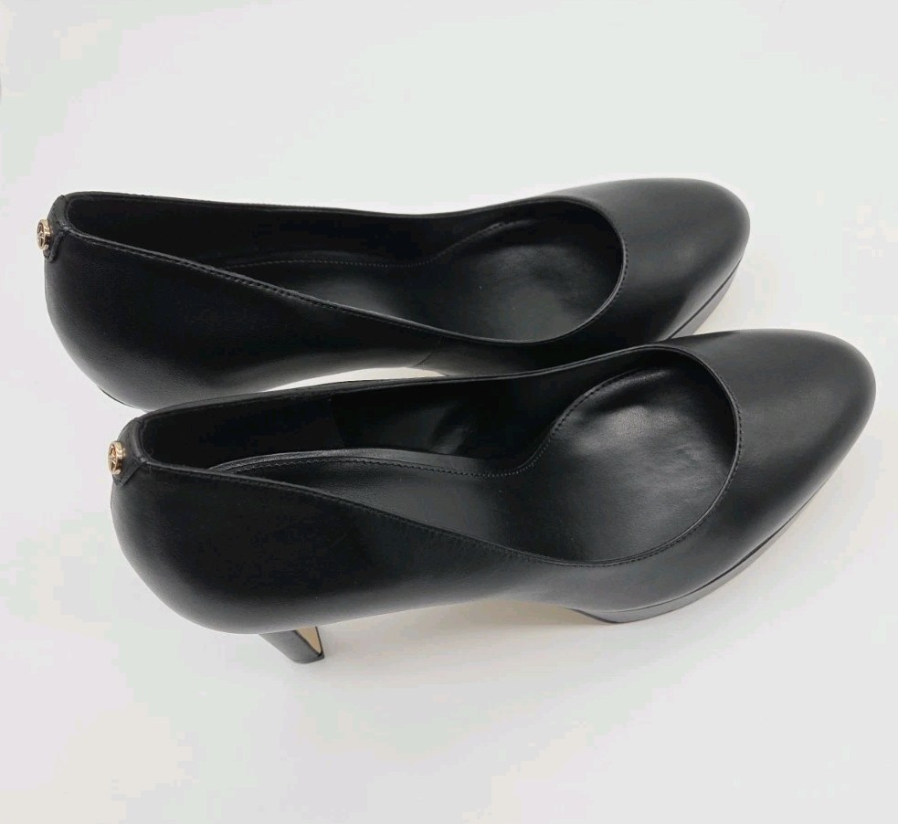 Michael Kors Women’s Chantal Black Platform Leather Pumps Size 9.5/10/11 NIB