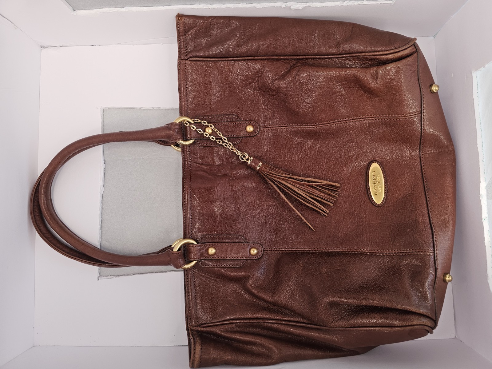 Brahmin leather tote bag