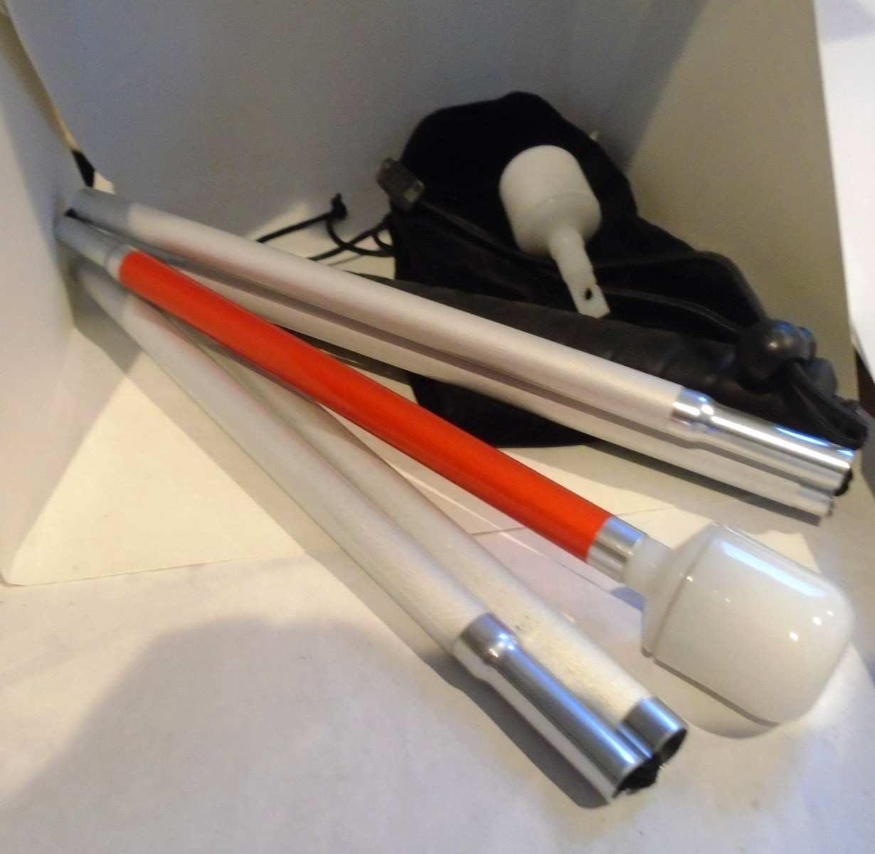 Aluminum Alloy Folding Cane Walking Stick Approximately 4’6 inches 6-Sections