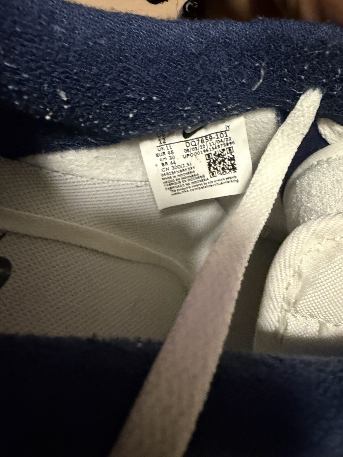 Air Force 1 07 LV8 Size 12 Sail/midnight Navy