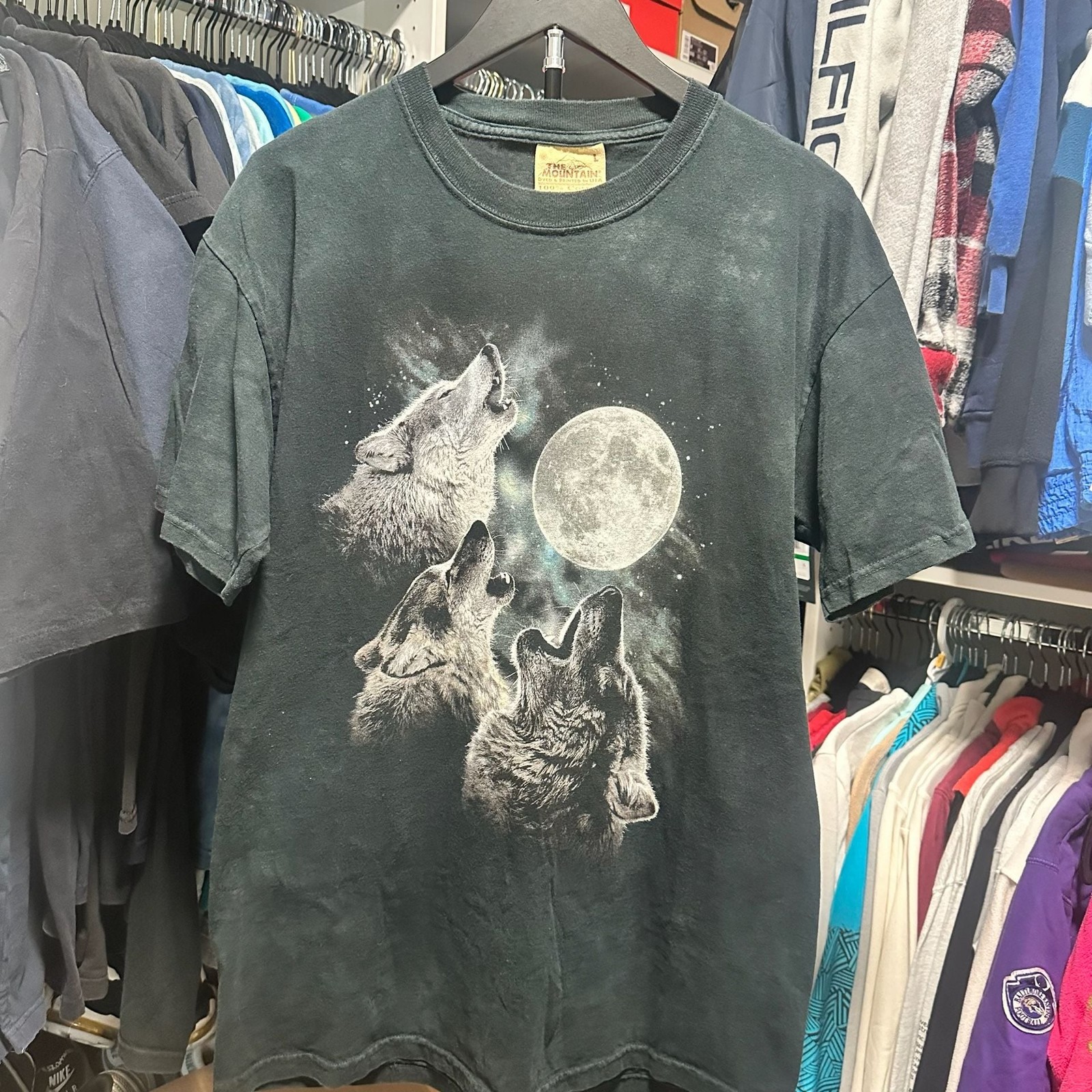 The Mountain Three Wolf Moon Graphic T-Shirt
