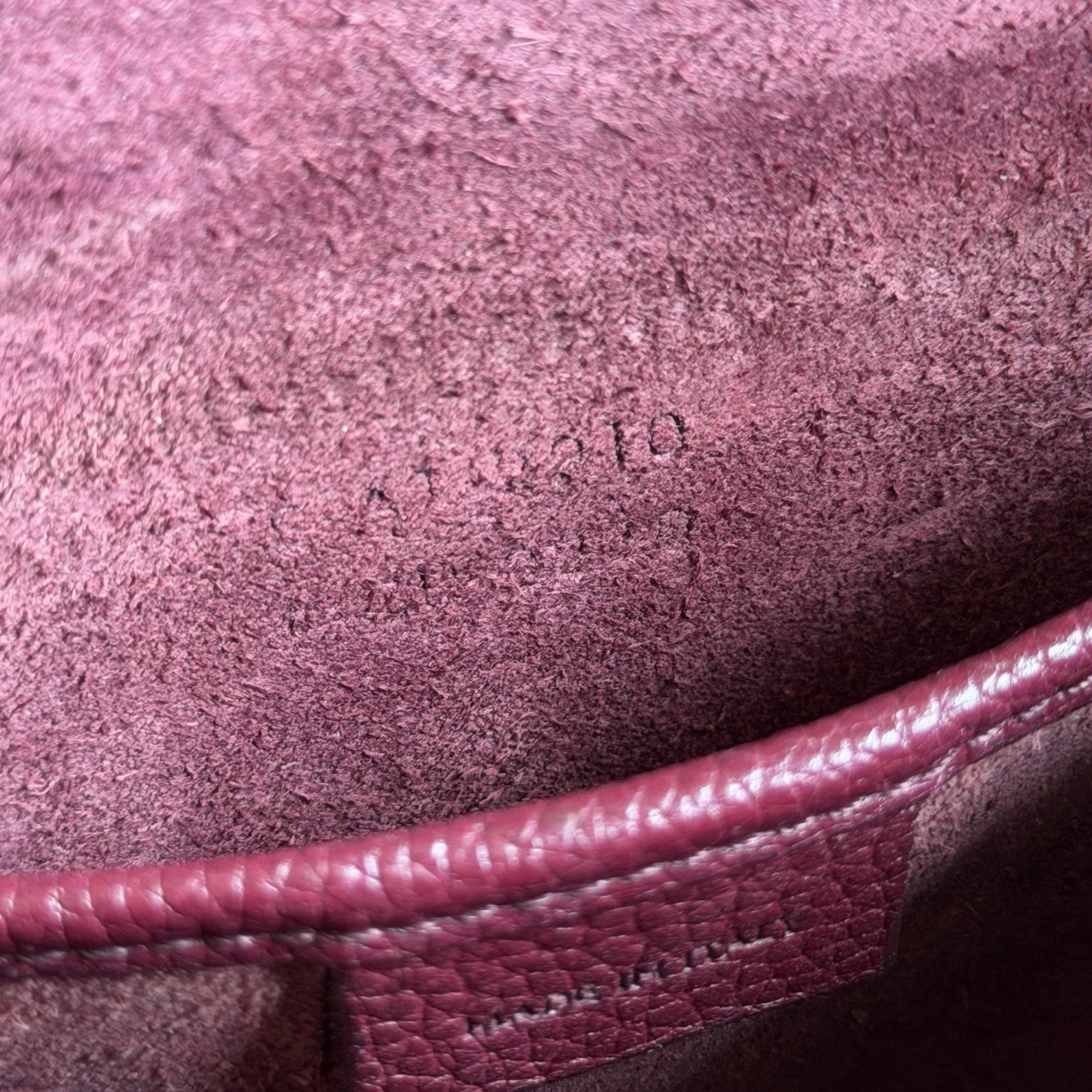 CELINE Luggage Nano Shopper Drummed Calfskin Leather Bordeaux Shoulder Bag 2WAY