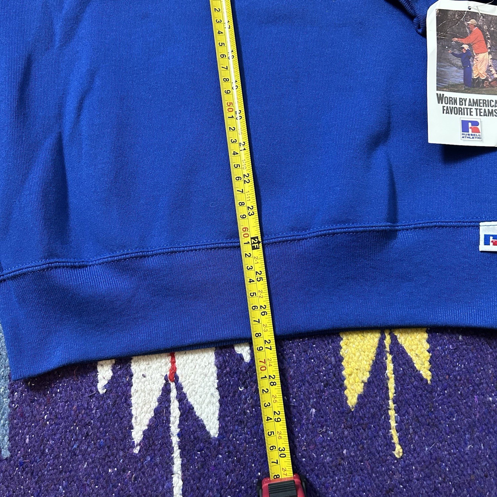 Vintage 90s Deadstock Russell Athletic Crewneck Sweatshirt Blue S NWT Made In US