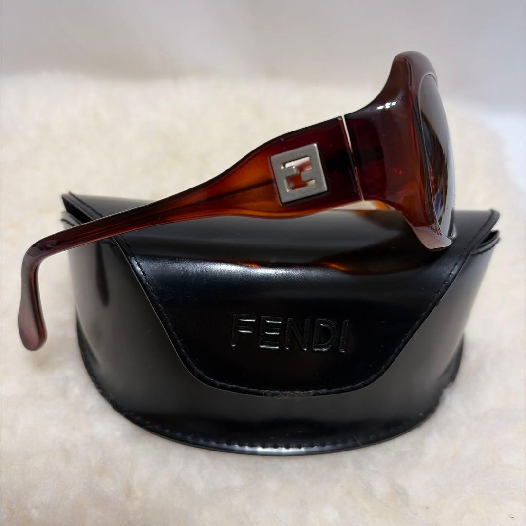 Fendi Sunglasses, Tortoiseshell Pattern, Brown, FF, With Cloth/Case.