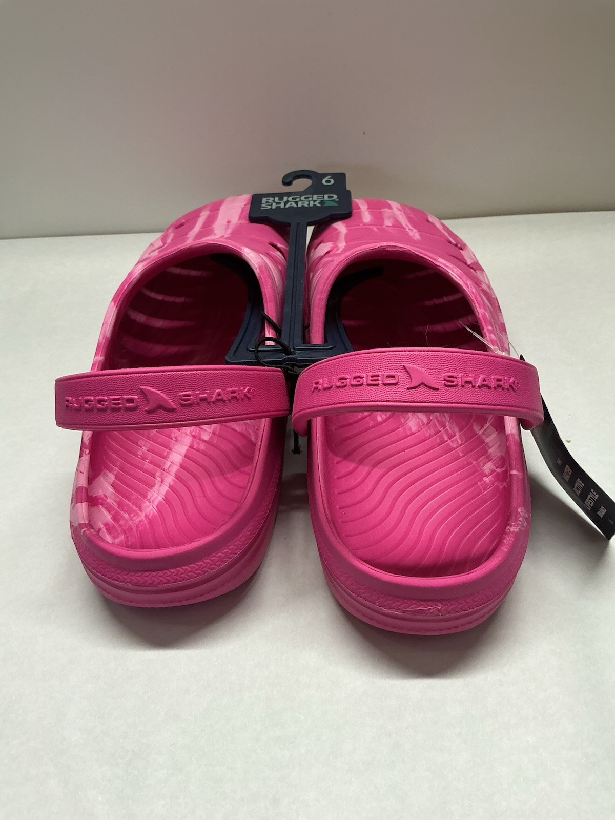 Rugged Shark EVA Foam clog Shoes Big Girls/Womens Size 6 Slip On Pink NEW