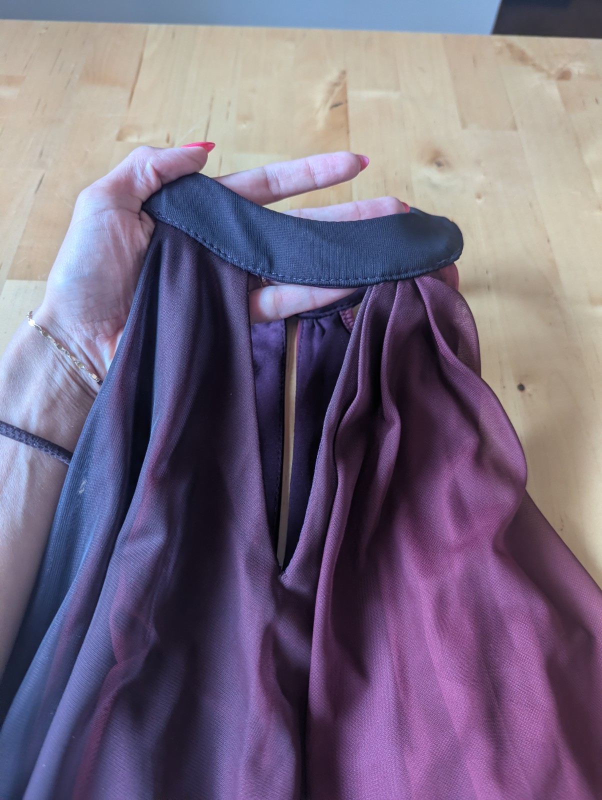 Le Chateau Knit Halter Ruffle Orchid / Purple Ombre Dress Size XXS