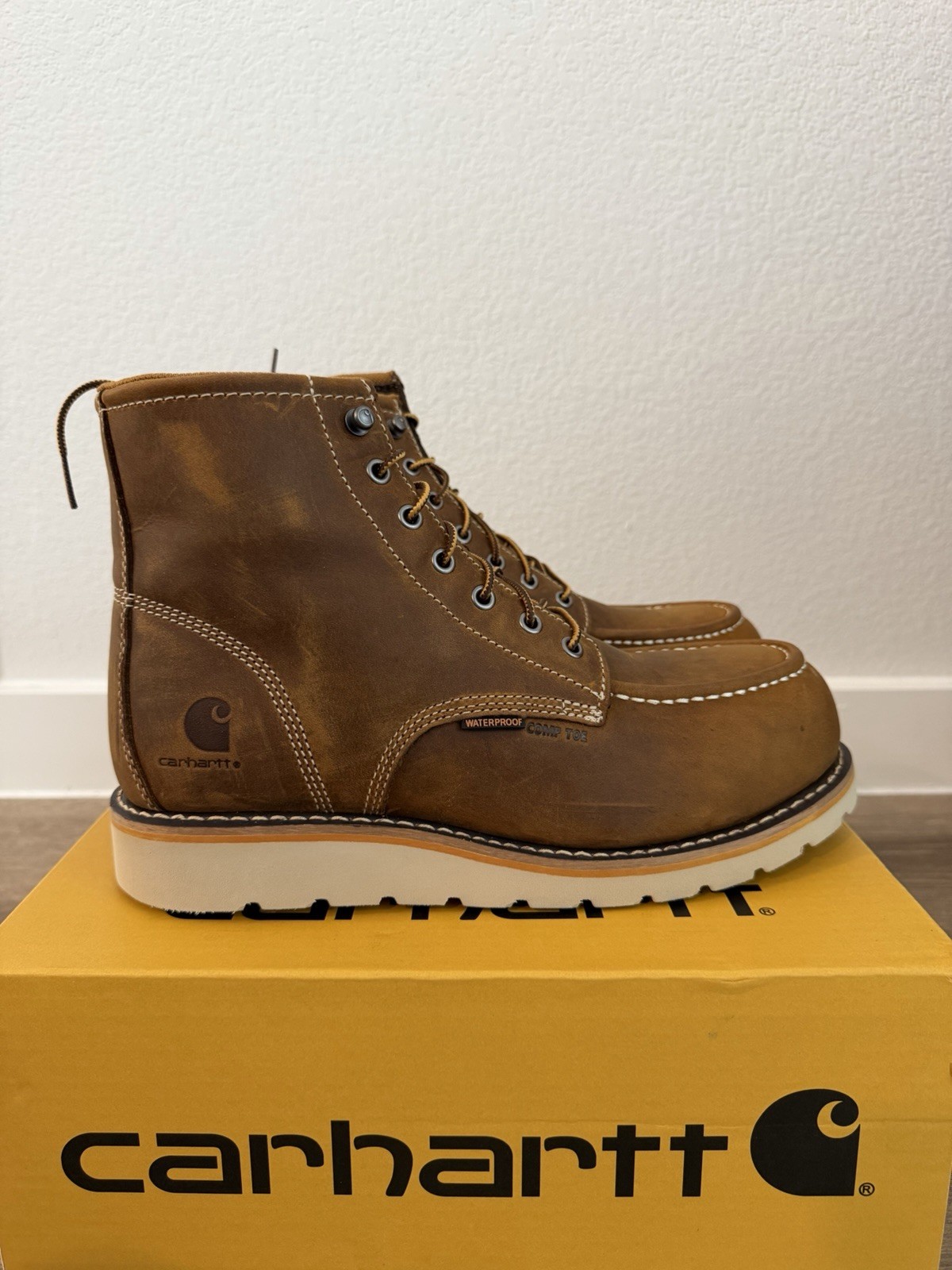 Carhartt Waterproof 6-inch Nano Composite Toe Work Boot Men, Size 9.5