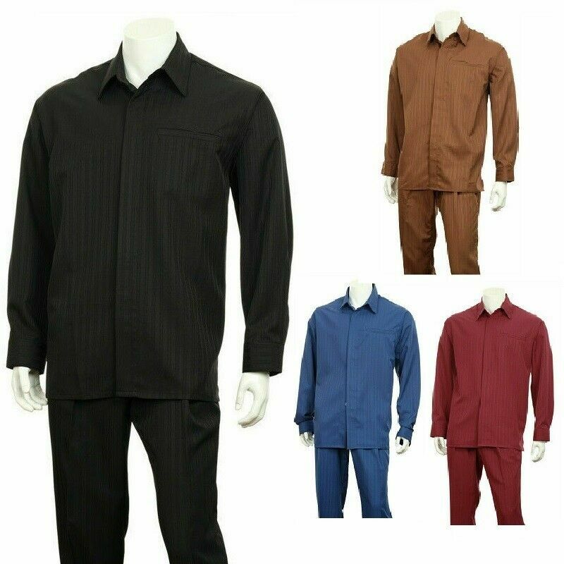 Men’s 2-piece casual shirt&pants sets(walking suit) by Fortino Landi Syle 2767