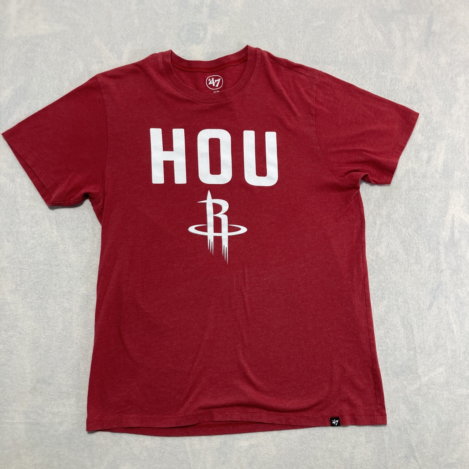 Houston Rockets Mens T Shirt Basketball Hou “47 Medium Red Cotton