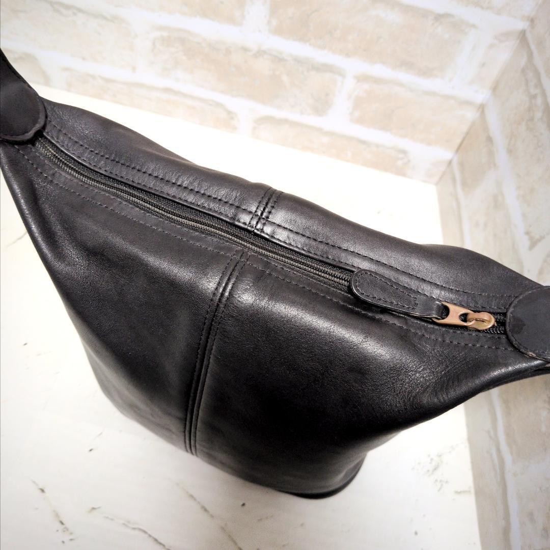 OLD COACH 4148 Shoulder Bag Black Made in Dominican Republic