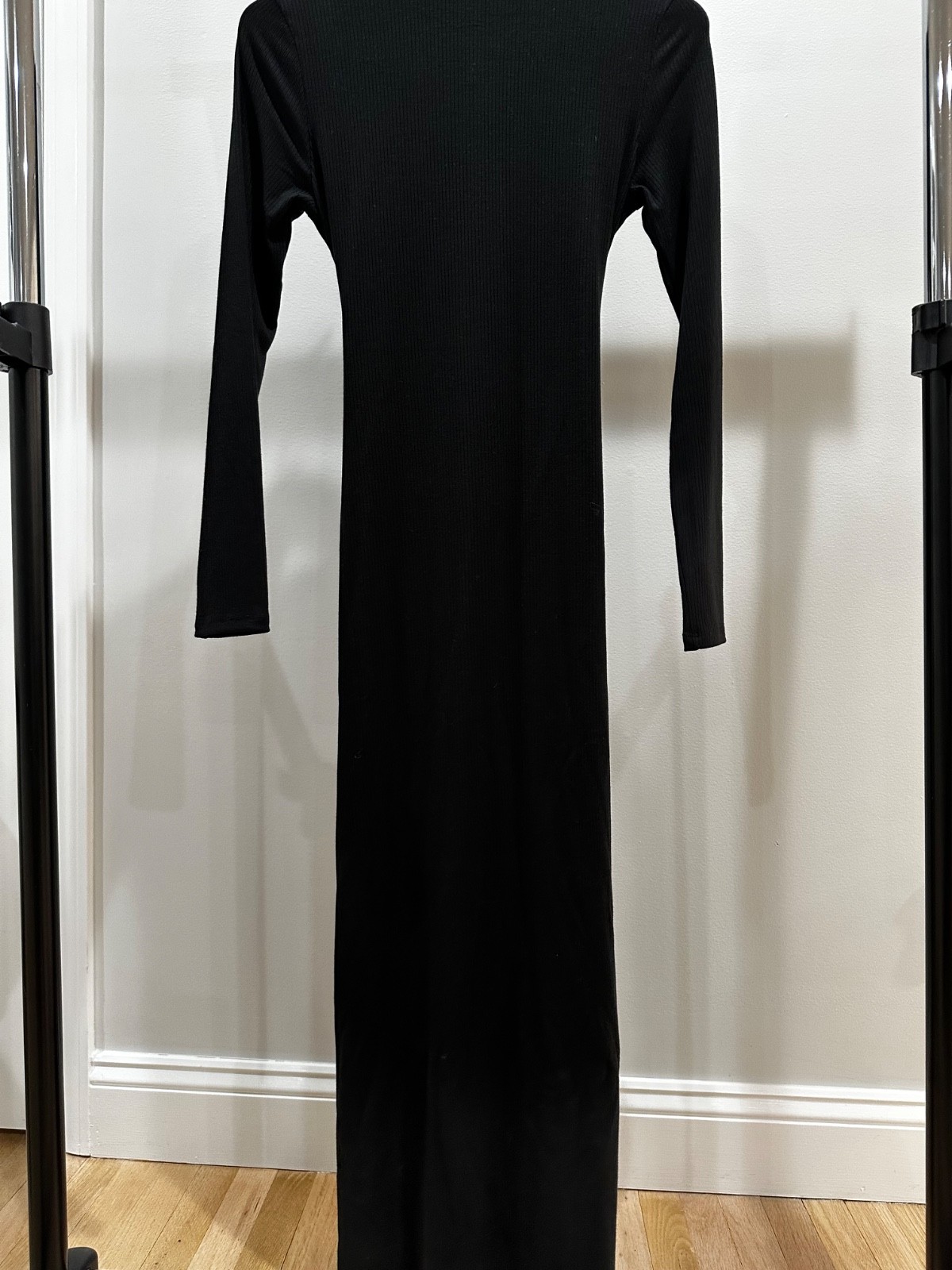 Aqua Black Dress. Stylish ribbed. Brand new.