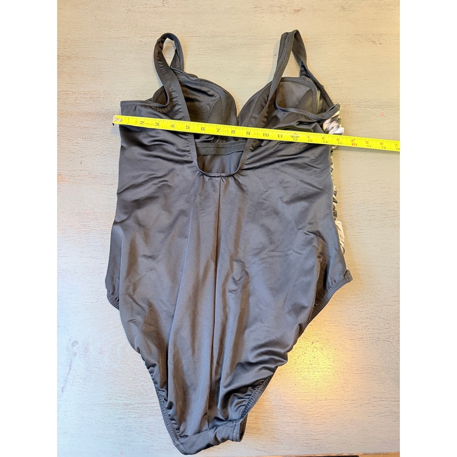black MIRACLESUIT one piece swimsuit size see measurements
