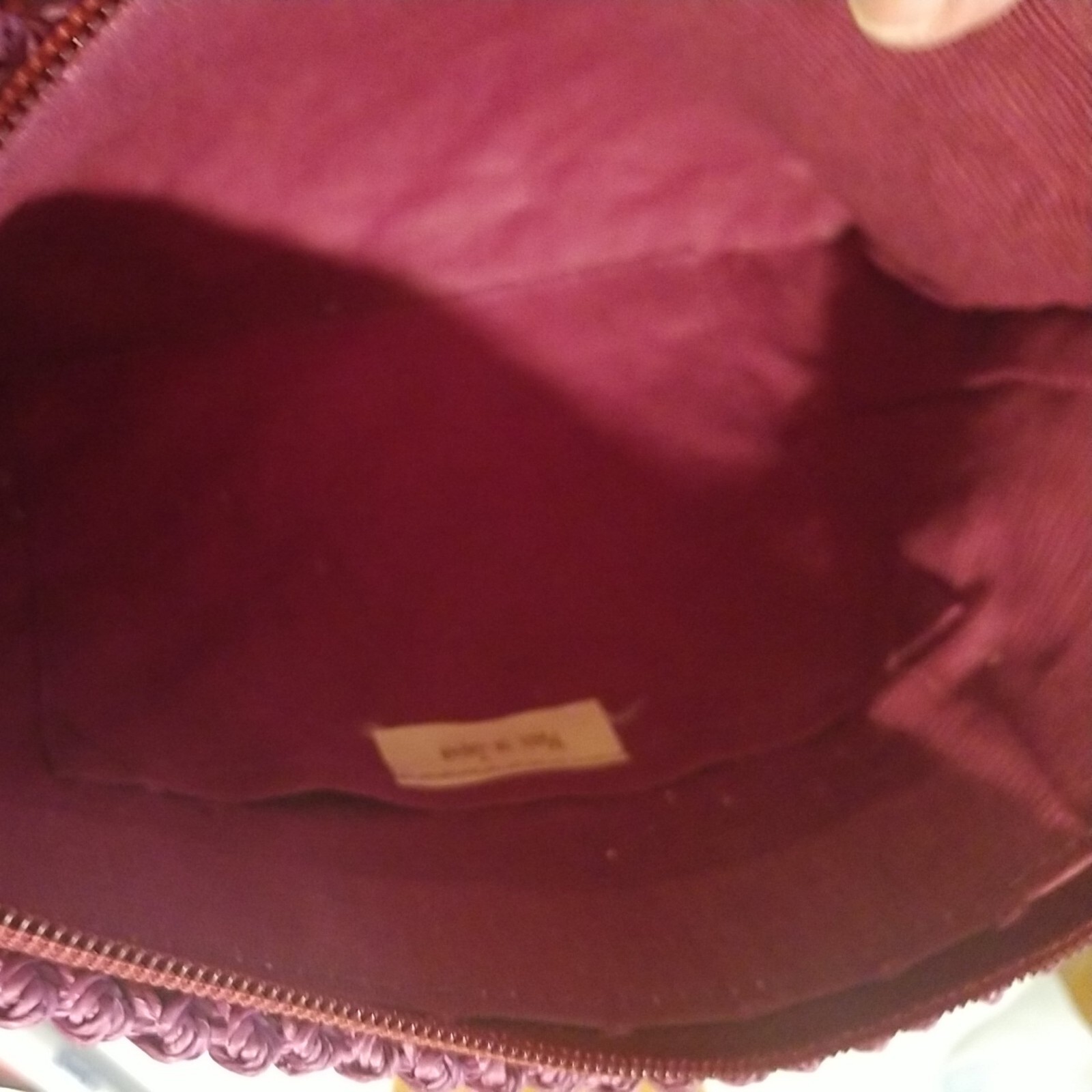 Mauve Polyester Clutch Purse 12″× 7 1/2″ Made In Japan