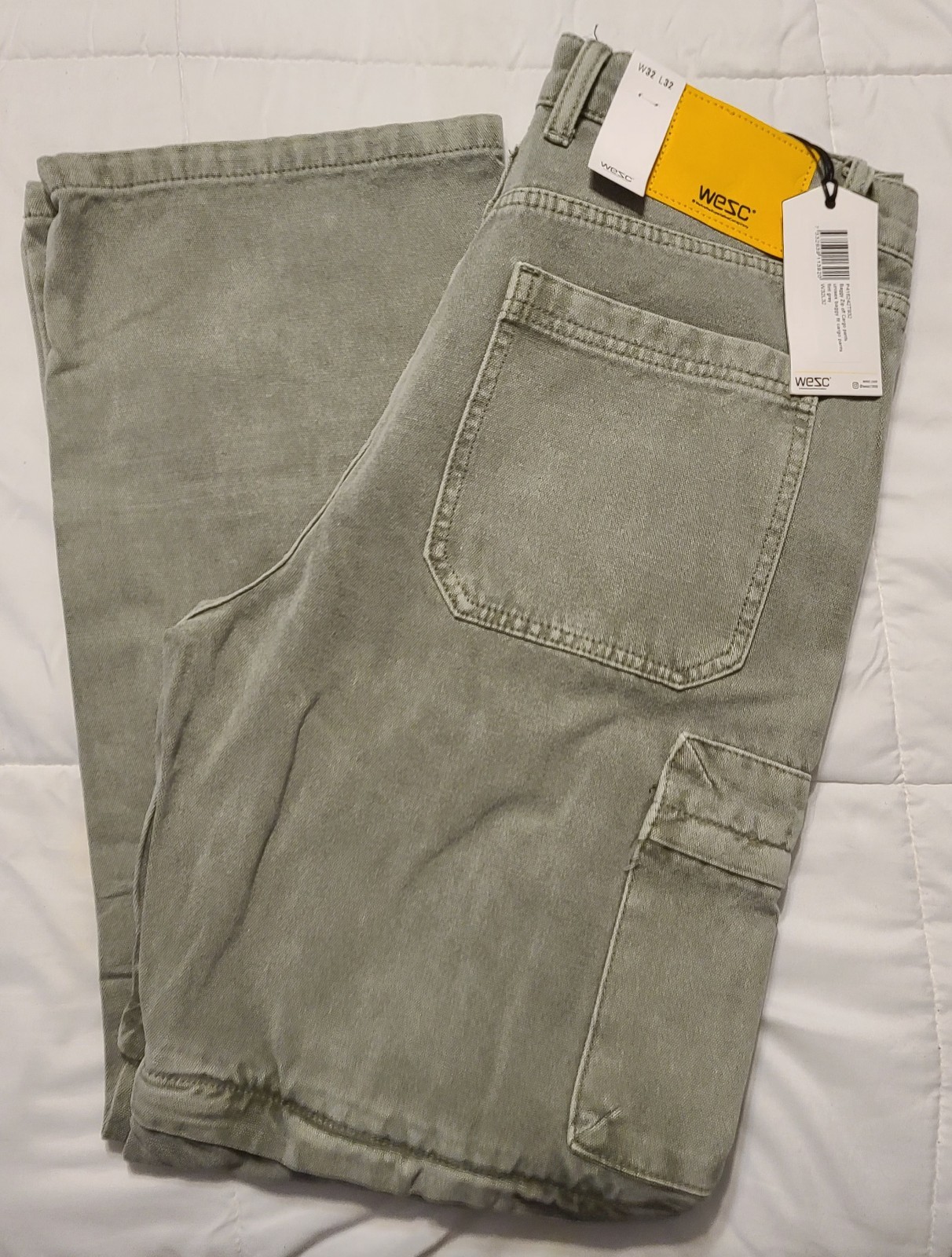 WeSc Flint Grey Baggy Zip Off Cargo Pants to Shorts (NWT) Men’s W32 L32