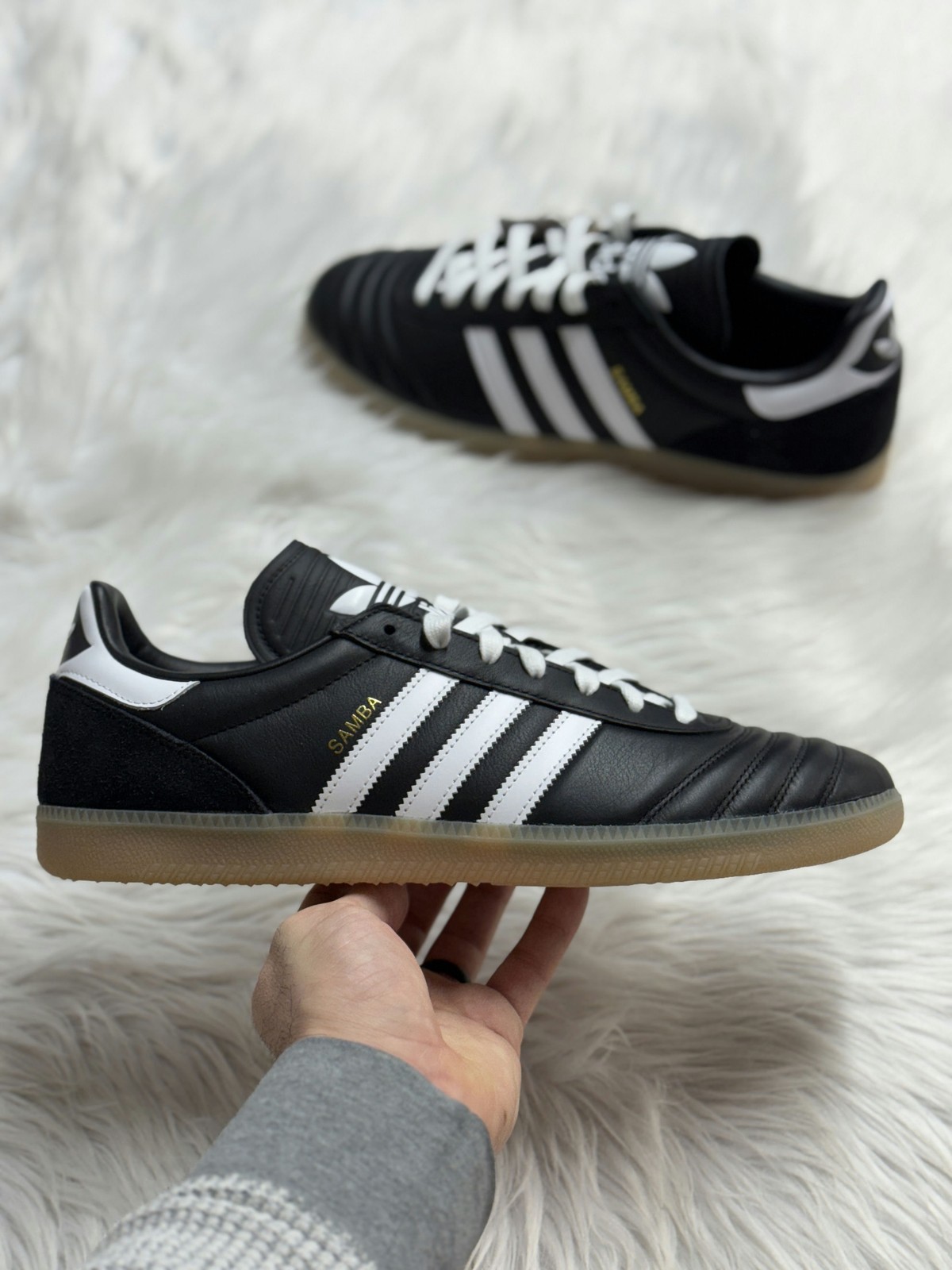 Adidas Samba JP Black White Gum Mens JQ9056 NEW Multi Sz