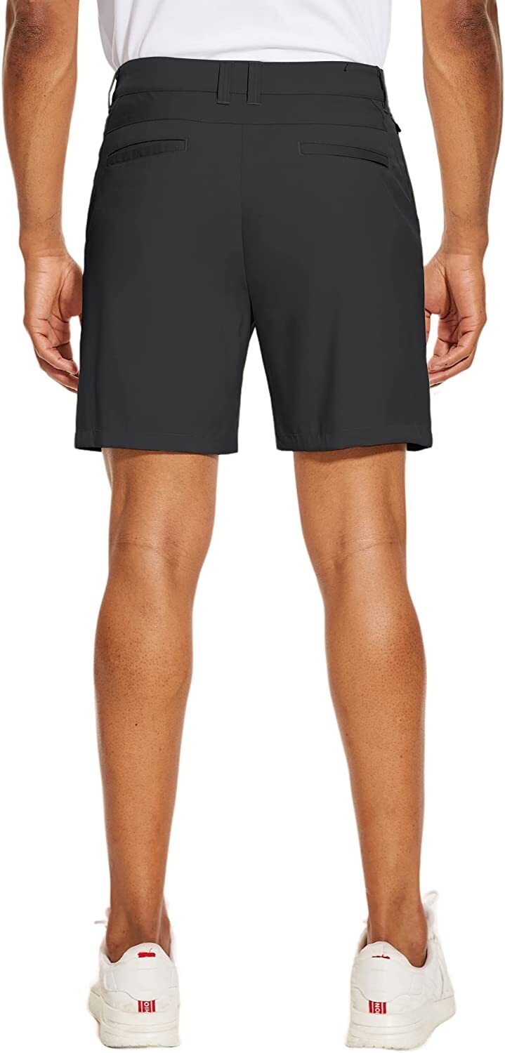 Men’s Golf Shorts Flat Front Lightweight Quick Dry Pockets Flex Dress 7” Pants