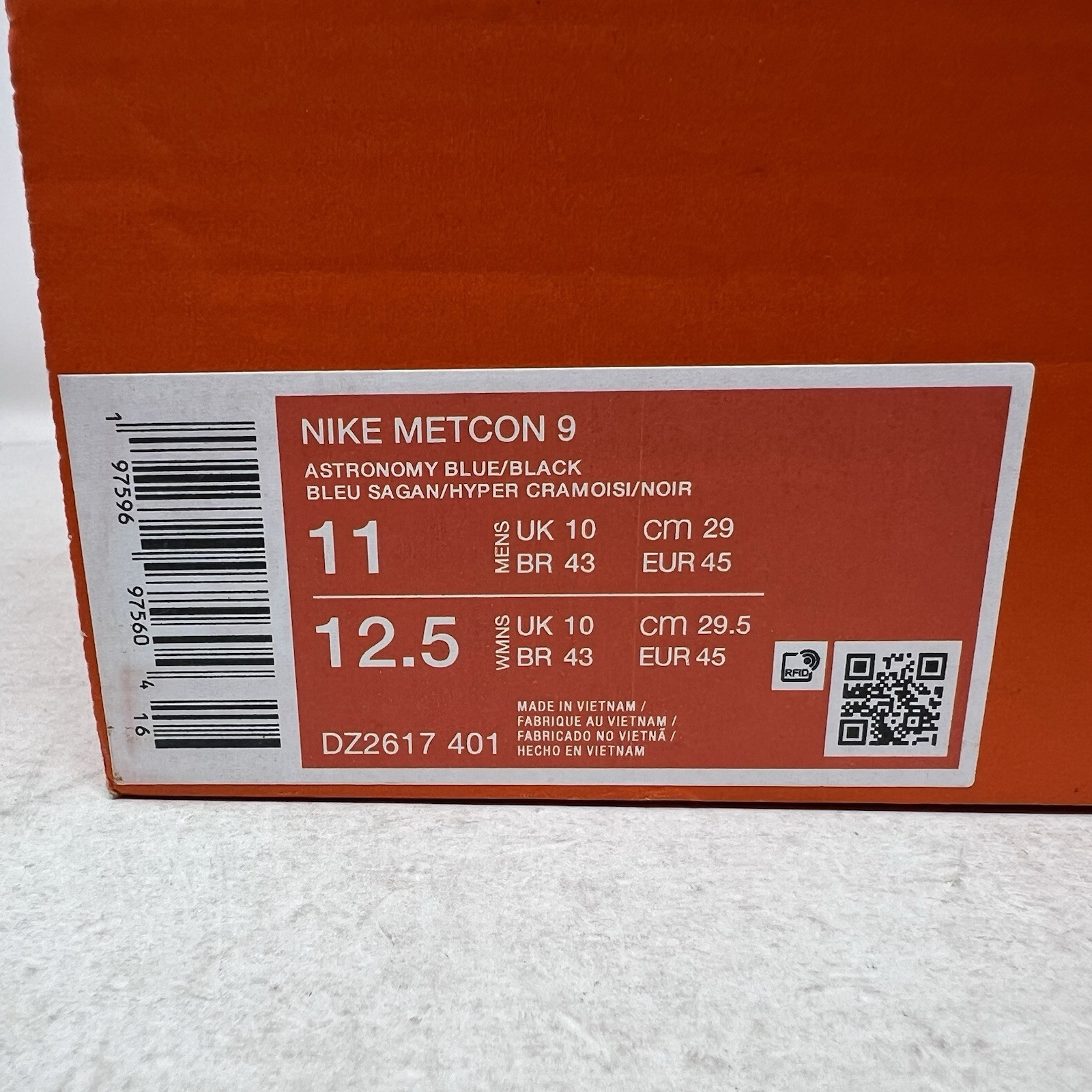 Nike Metcon 9 Lifting Training Shoes Astronomy Blue Black Men’s 11 DZ2617-401