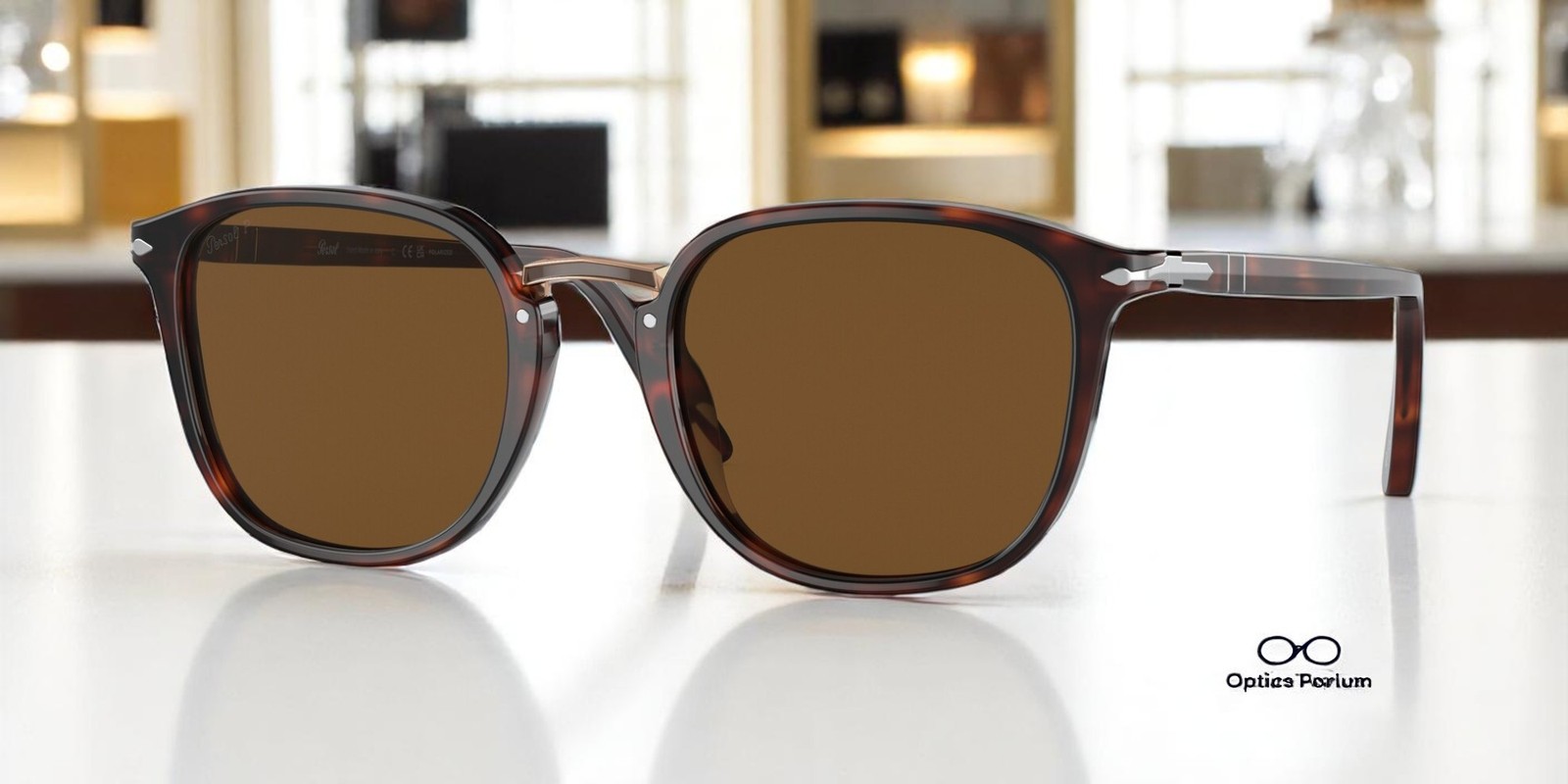 PERSOL PO3186S 24 57 Havana Polarized Brown Polarized 53 mm Men’s Sunglasses
