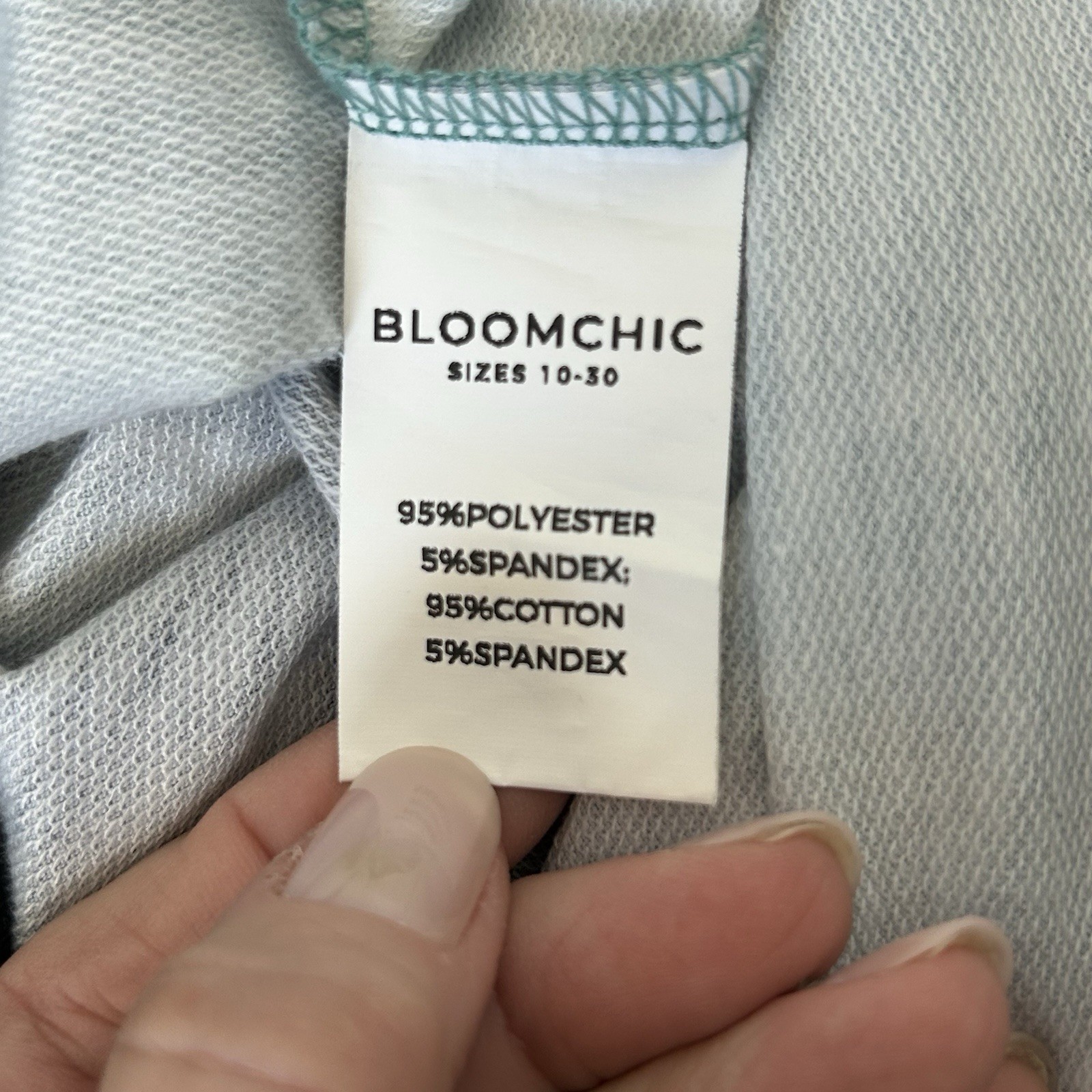 Bloomchic Tie Dye/Ombre 1/2 Snap Hooded Sweatshirt – Women’s 18/20 Teal Black