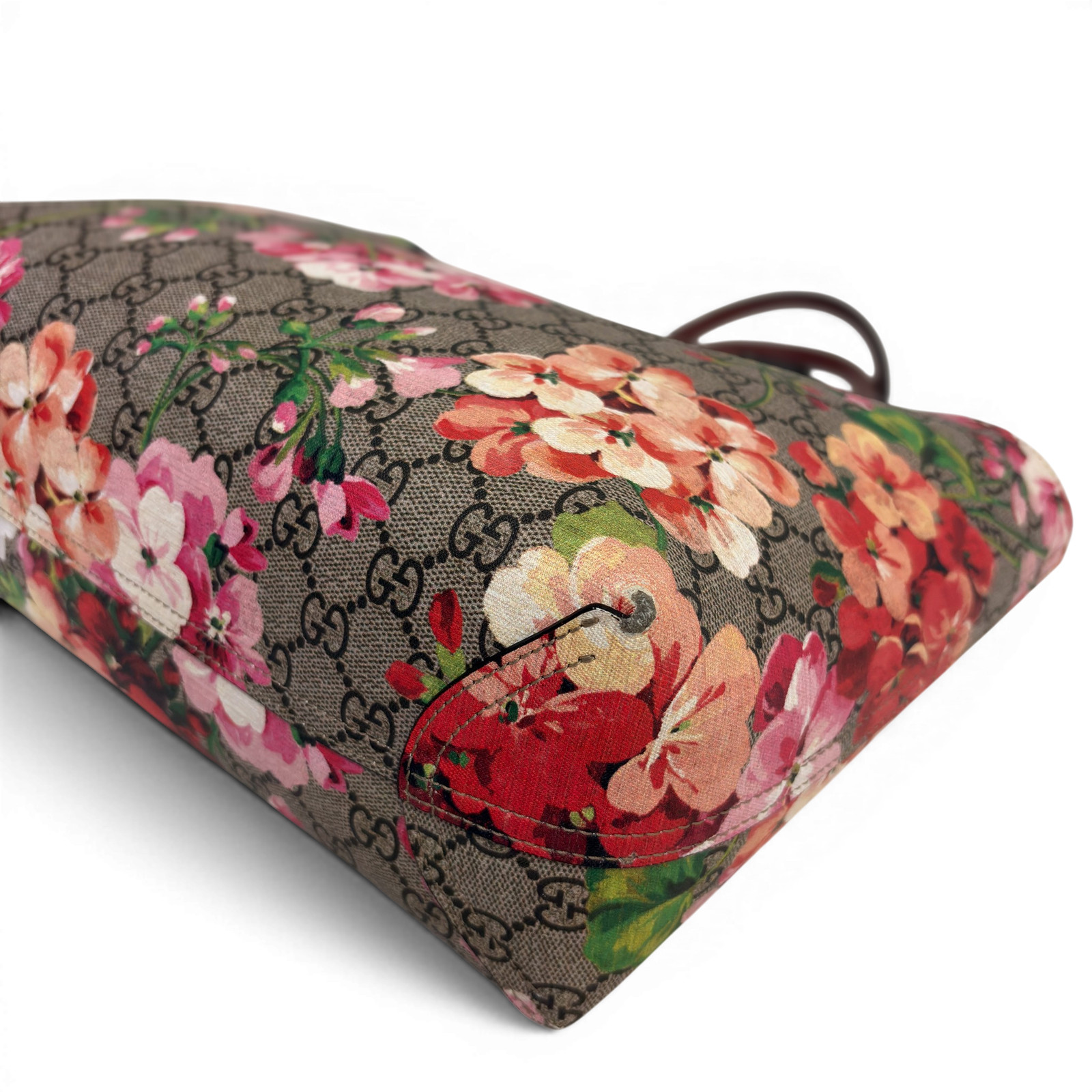 GUCCI GG Supreme Monogram Blooms Reversible Tote Bag Multicolor