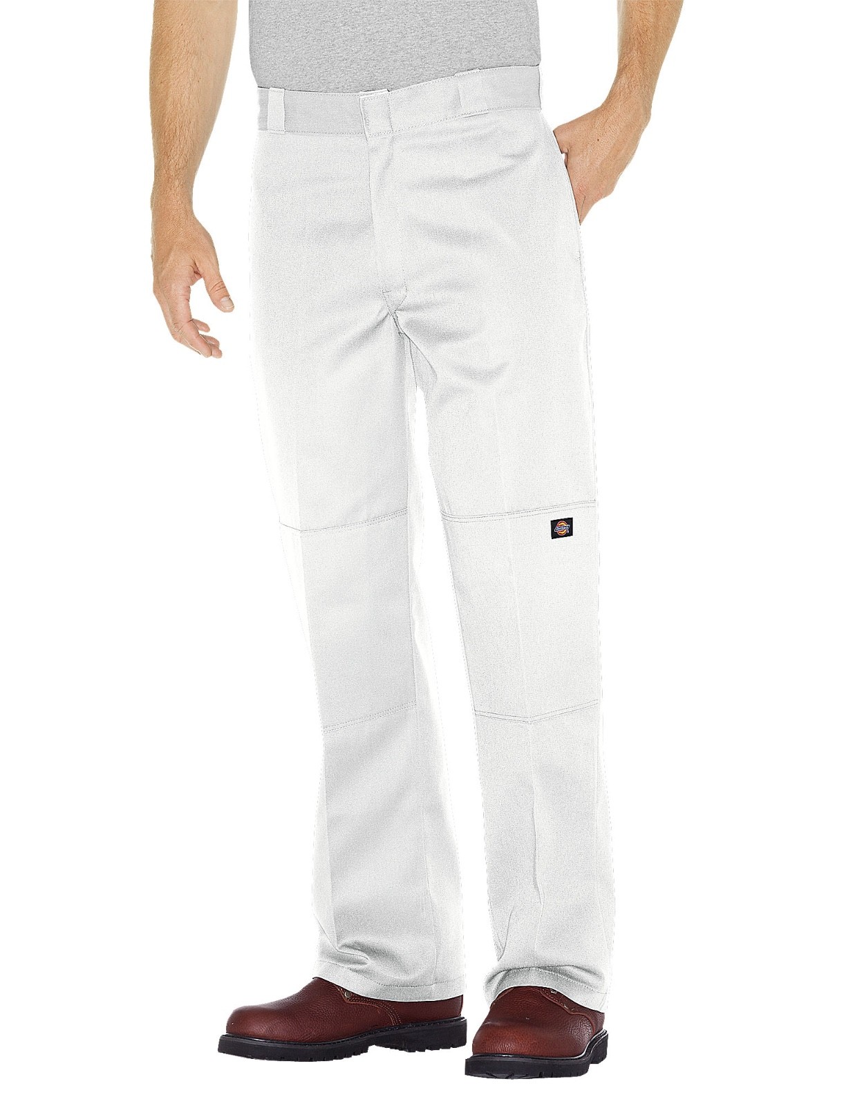 Dickies mens white double knee loose fit cell phone pocket work pants size 34-48