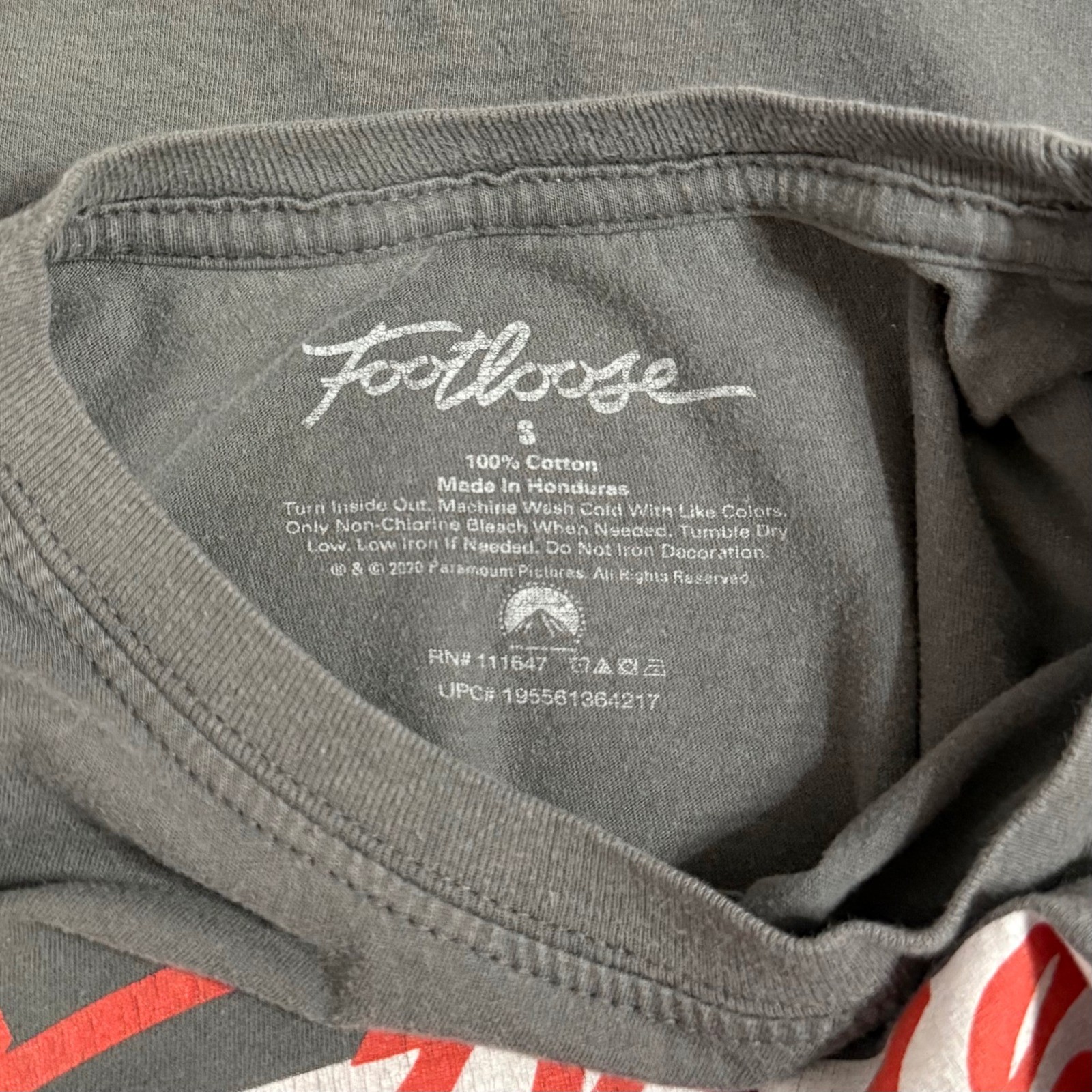 Footloose Graphic T-Shirt Unisex Small Charcoal Gray Good 80s Movie Retro Tee