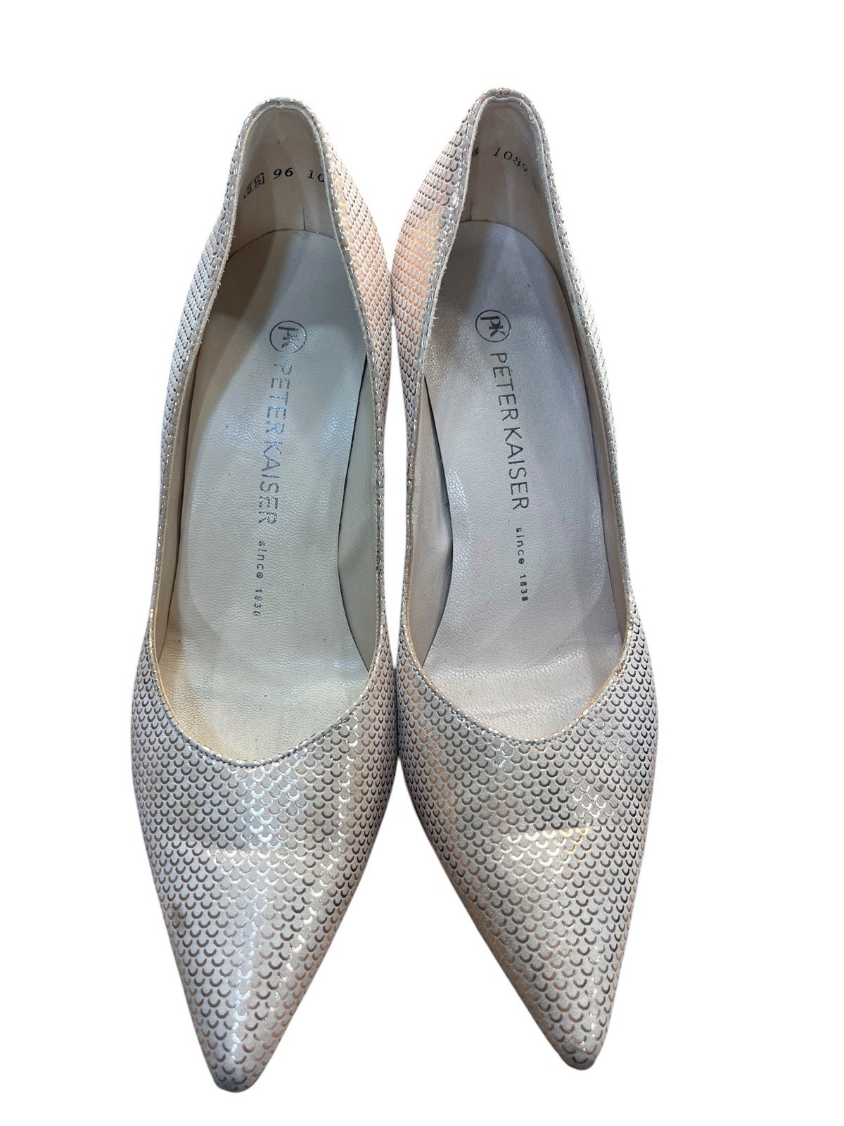 Peter Kaiser Germany Metallic Rose Gold Leather Pointed Toe Pumps Women’s 5.5
