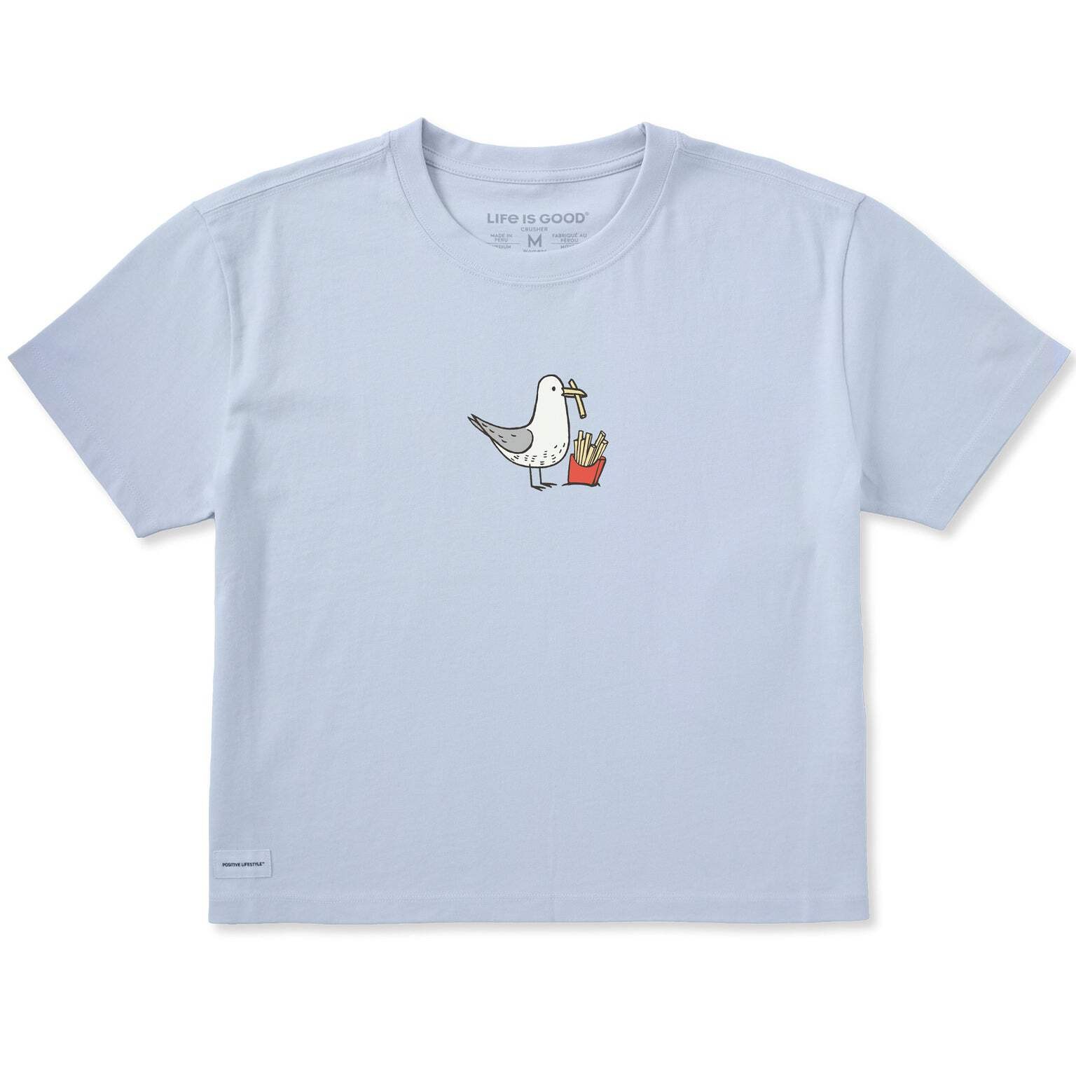 Life is Good 166374 – Women’s Seagull and Fries Short Sleeve Crusher Boxy Tee –