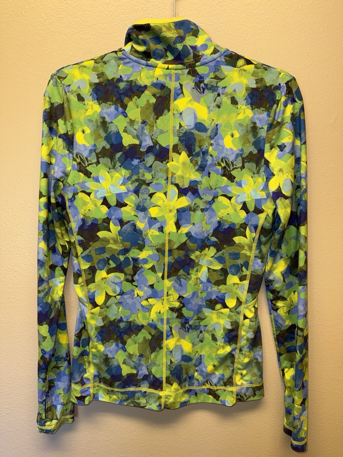 Nils Top Base Layer 1/4 Zip Floral Art to Wear Mock Neck Long Sleeve Small Ski