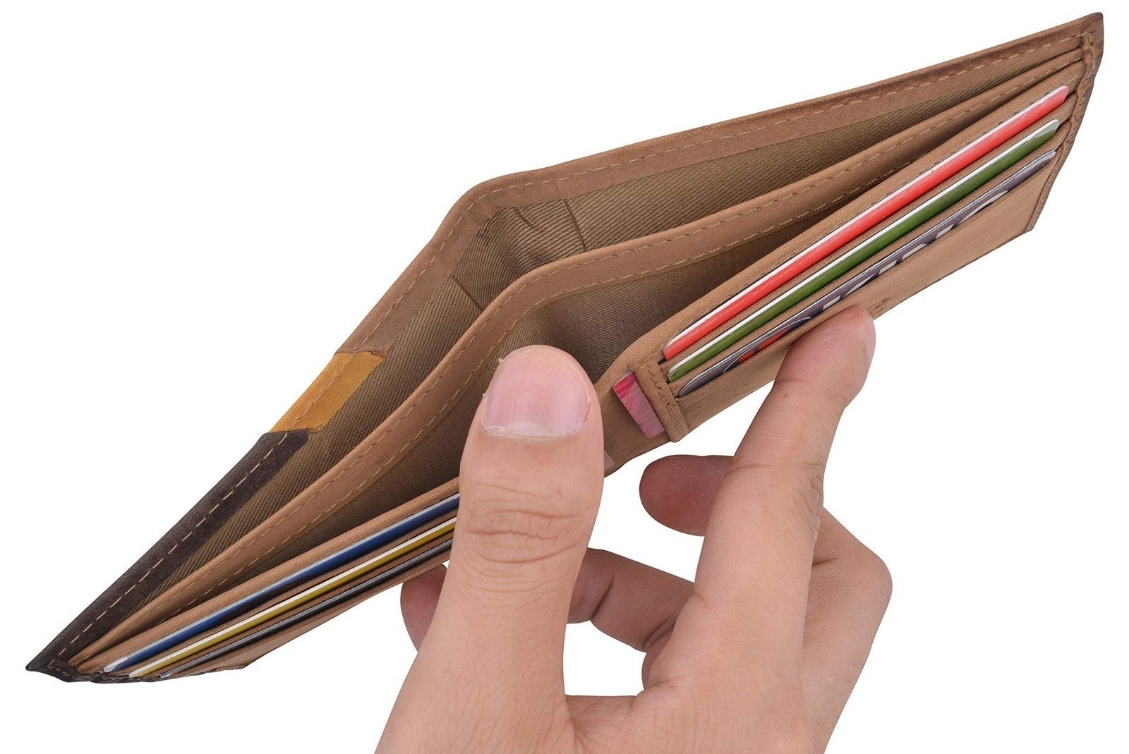 CAZORO Slim Wallet for Men Bifold Genuine Leather RFID Blocking Minimalist…