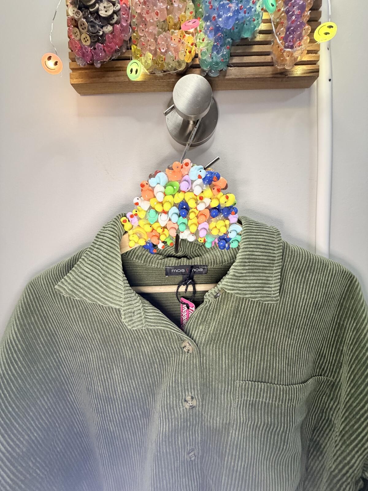 Moa Moa Light Green Corduroy Button-Up Shirt Jacket – Deftduck Curated