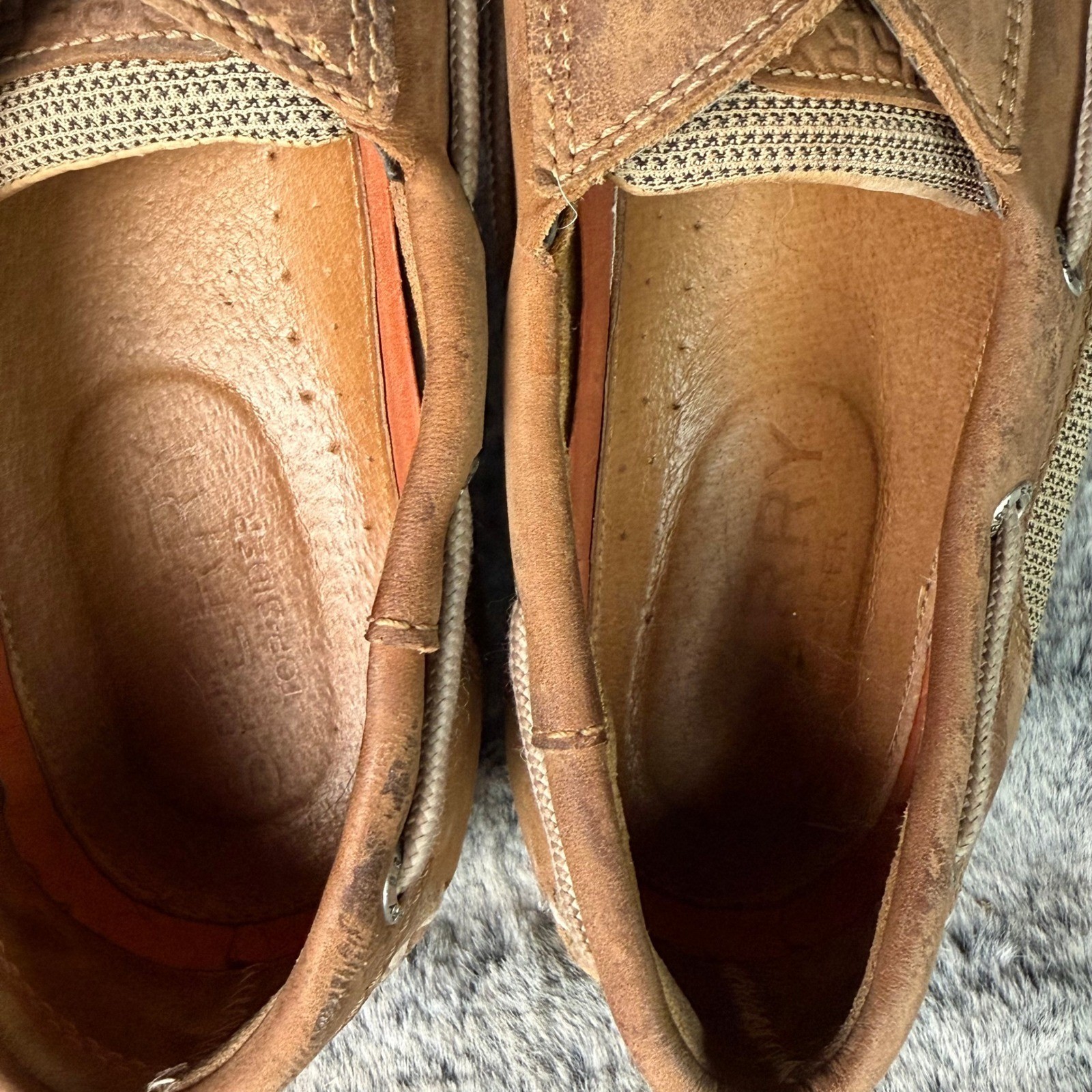 Sperry Top-Sider Billfish Boat Shoes Mens 10.5 Tan Brown Leather Mesh 0799320