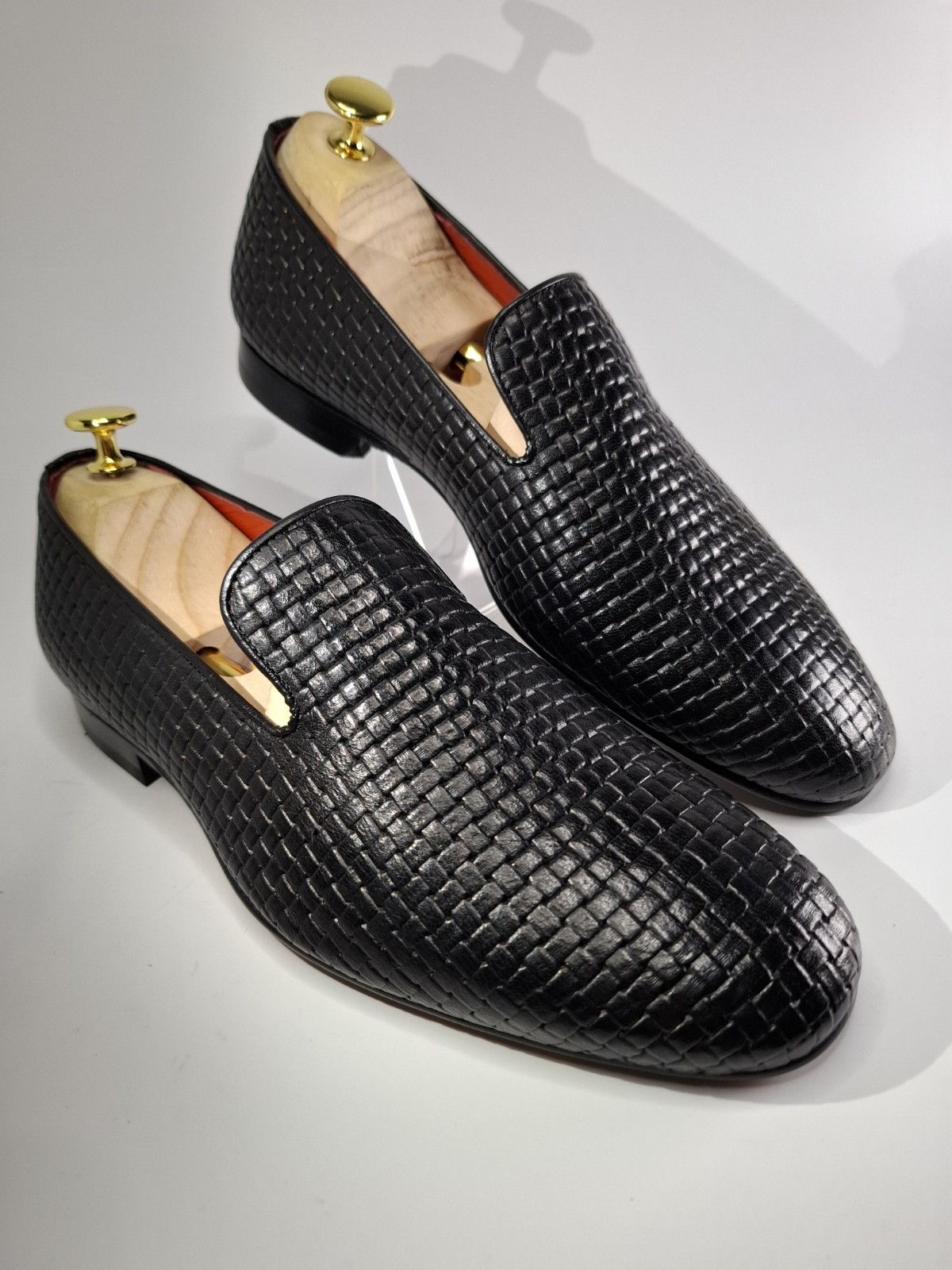 Pollini Black Leather Loafers -39/40/41/42/43/44/45/46 New – Made in Italy