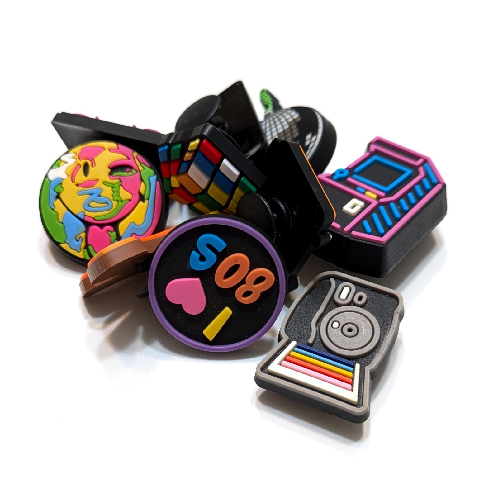 RETRO SHOE CHARMS ’80s ’90s Gift (You Choose Set, Pack of 10 or 21) Fits Crocs