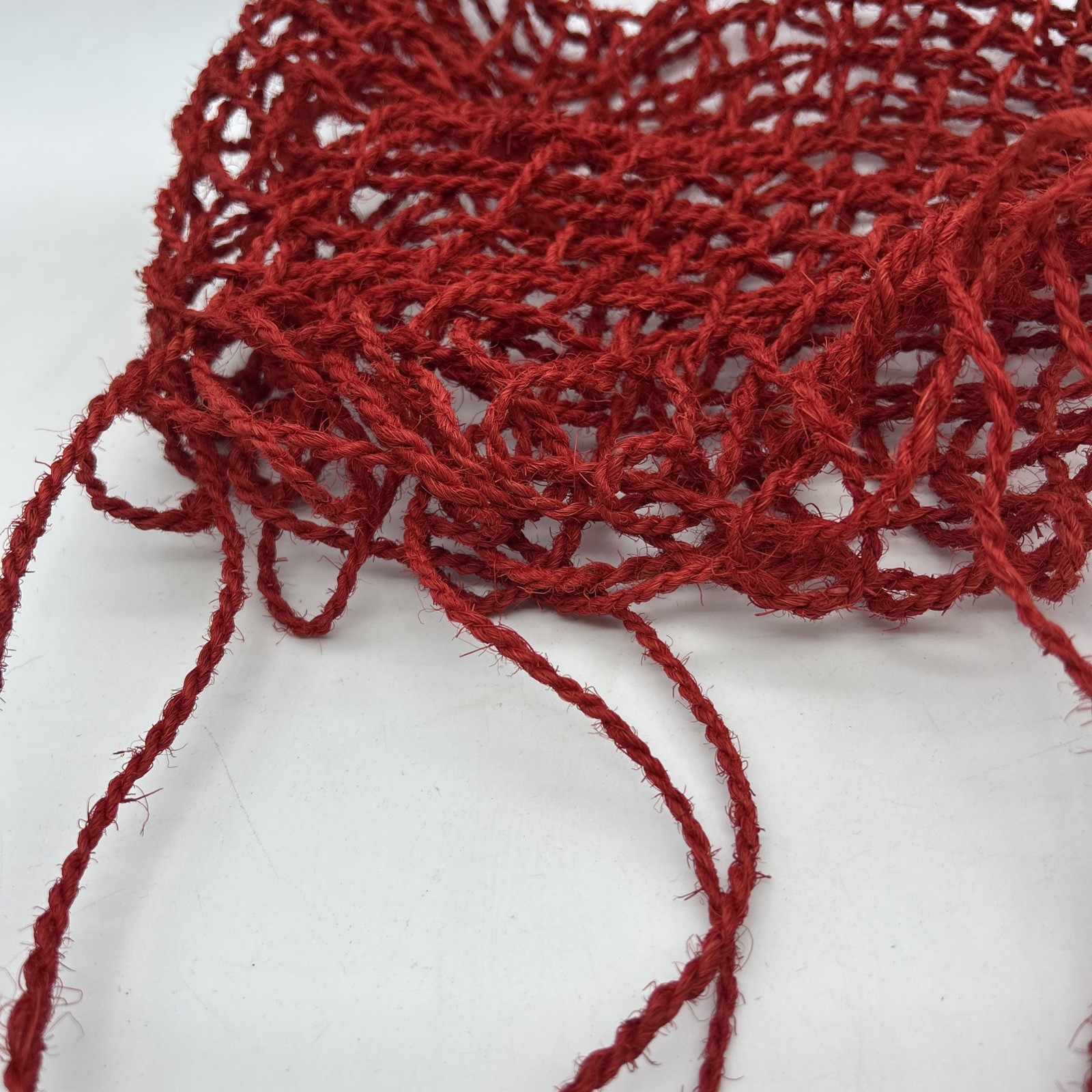 HandMade String Bag Sri Lanka Coconut Fibre Red Hand Woven Betel Koththu